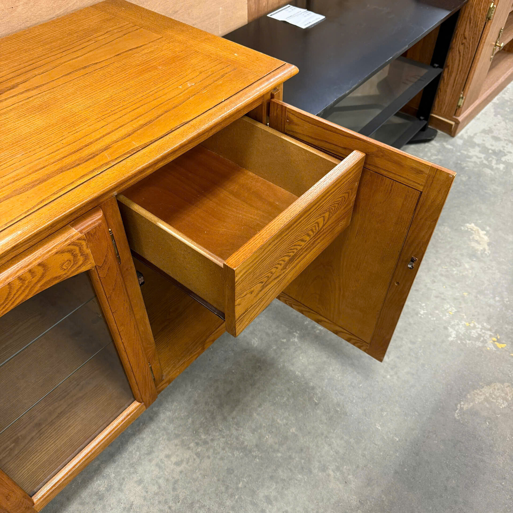 Glass Door TV Stand