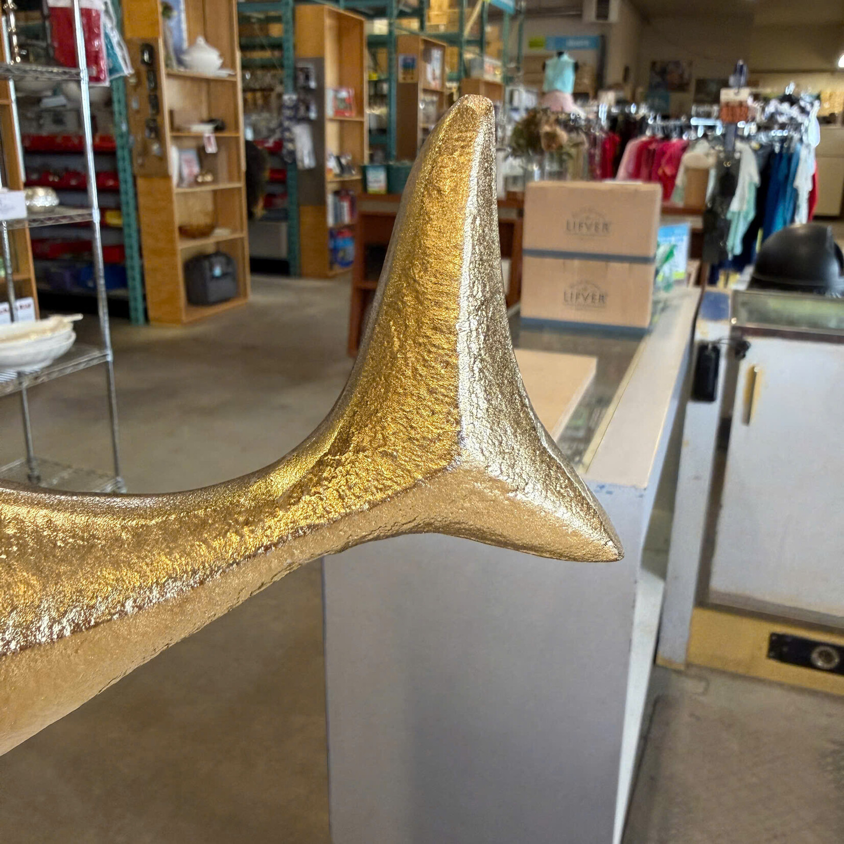 Metal/Marble Whale