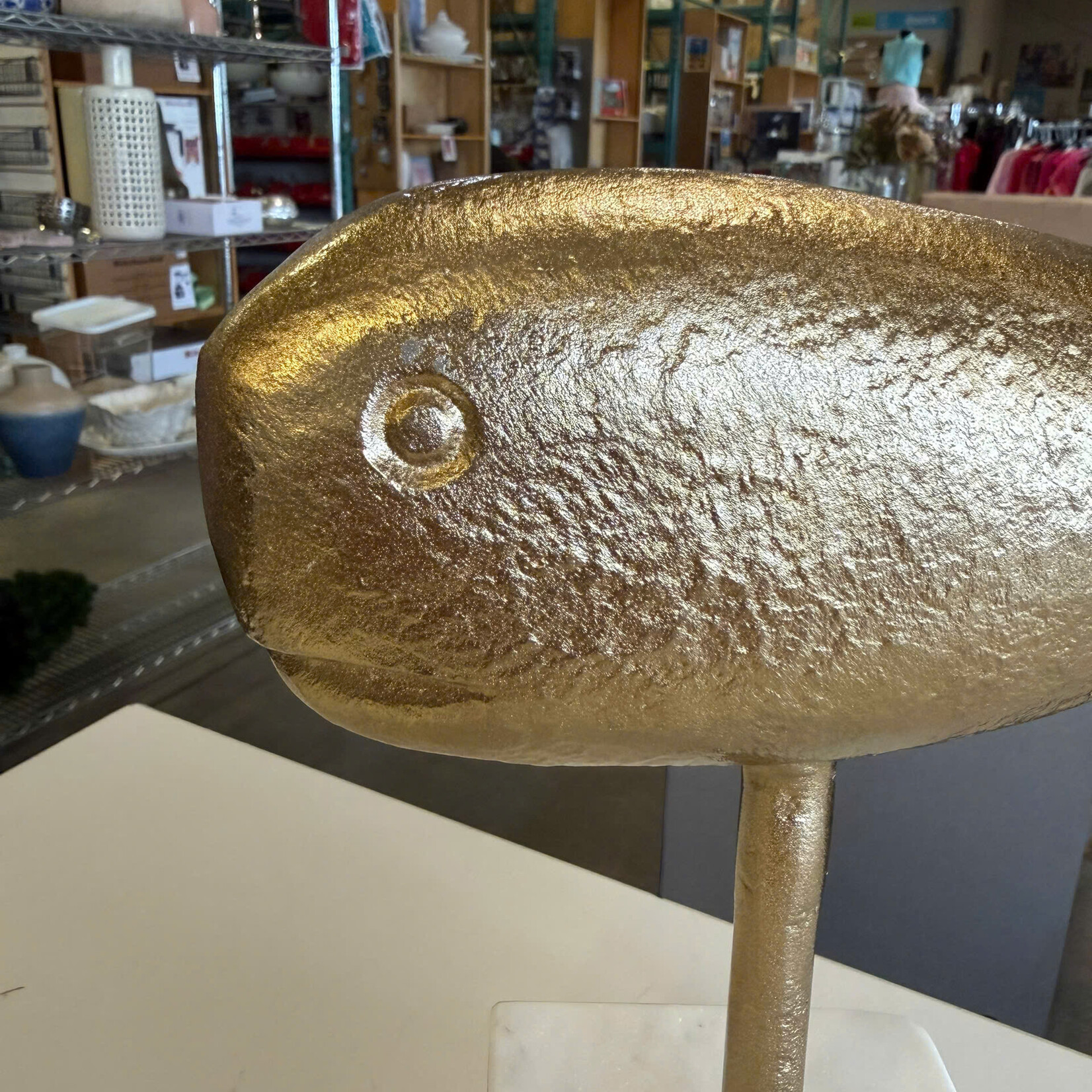 Metal/Marble Whale