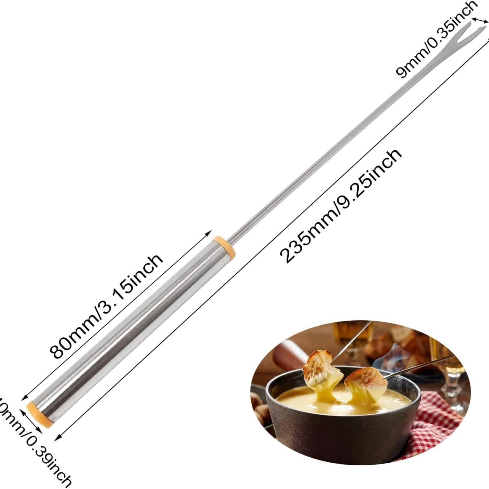 18Pcs 9.5" Stainless Steel Fondue Forks