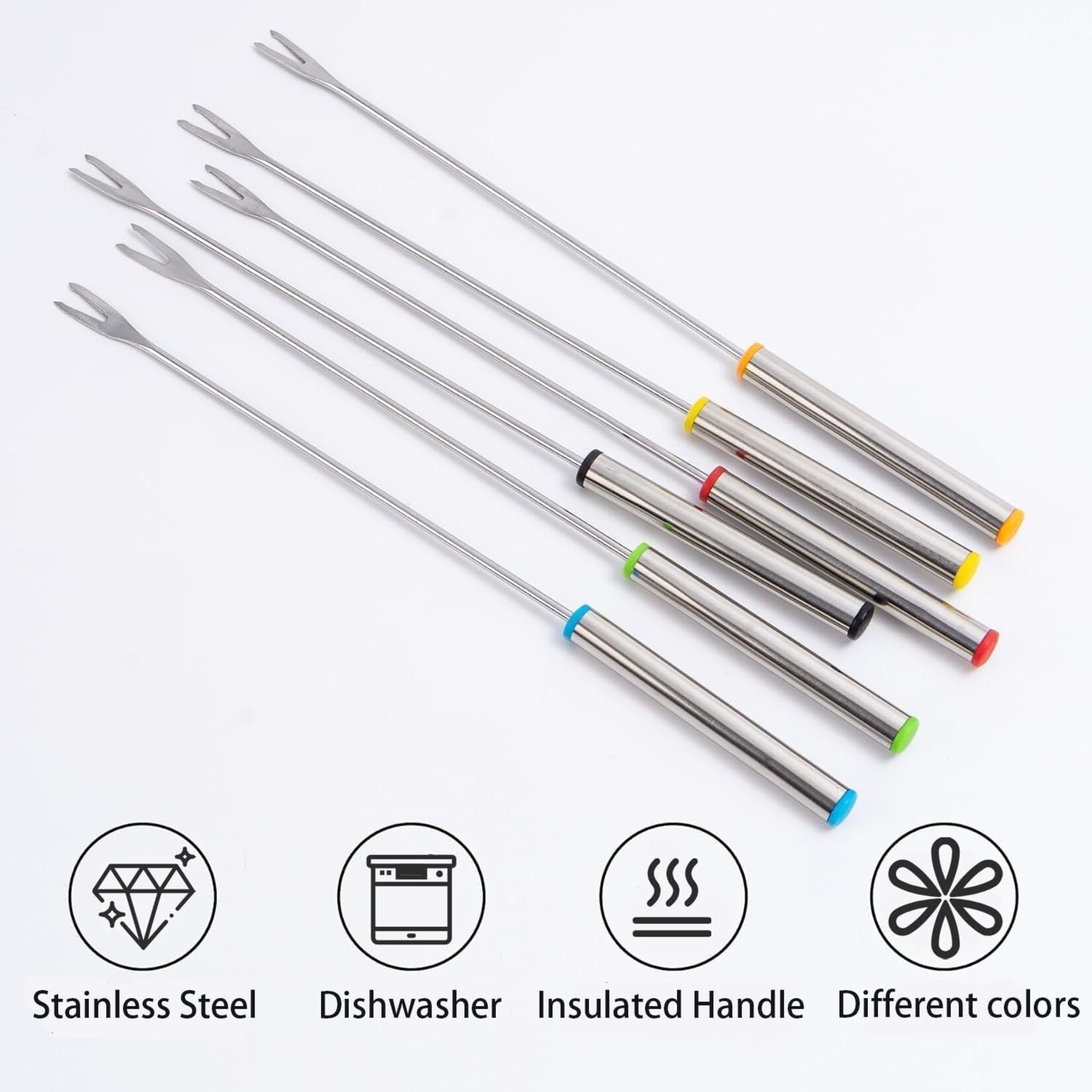 18Pcs 9.5" Stainless Steel Fondue Forks