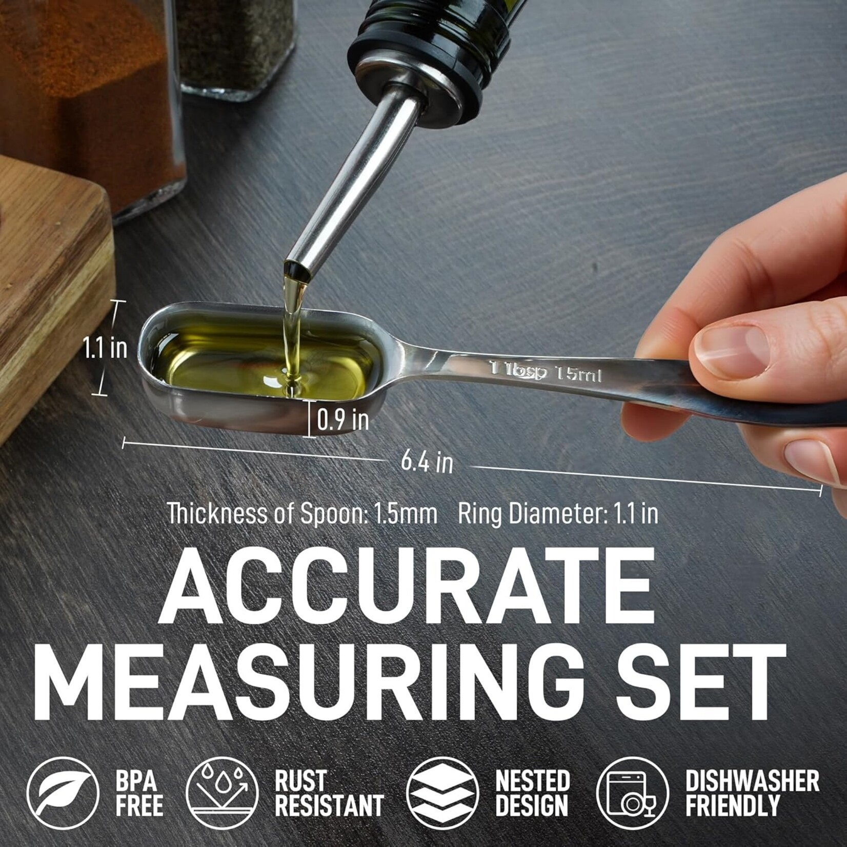 Stainless Steel Measuring Spoon Set