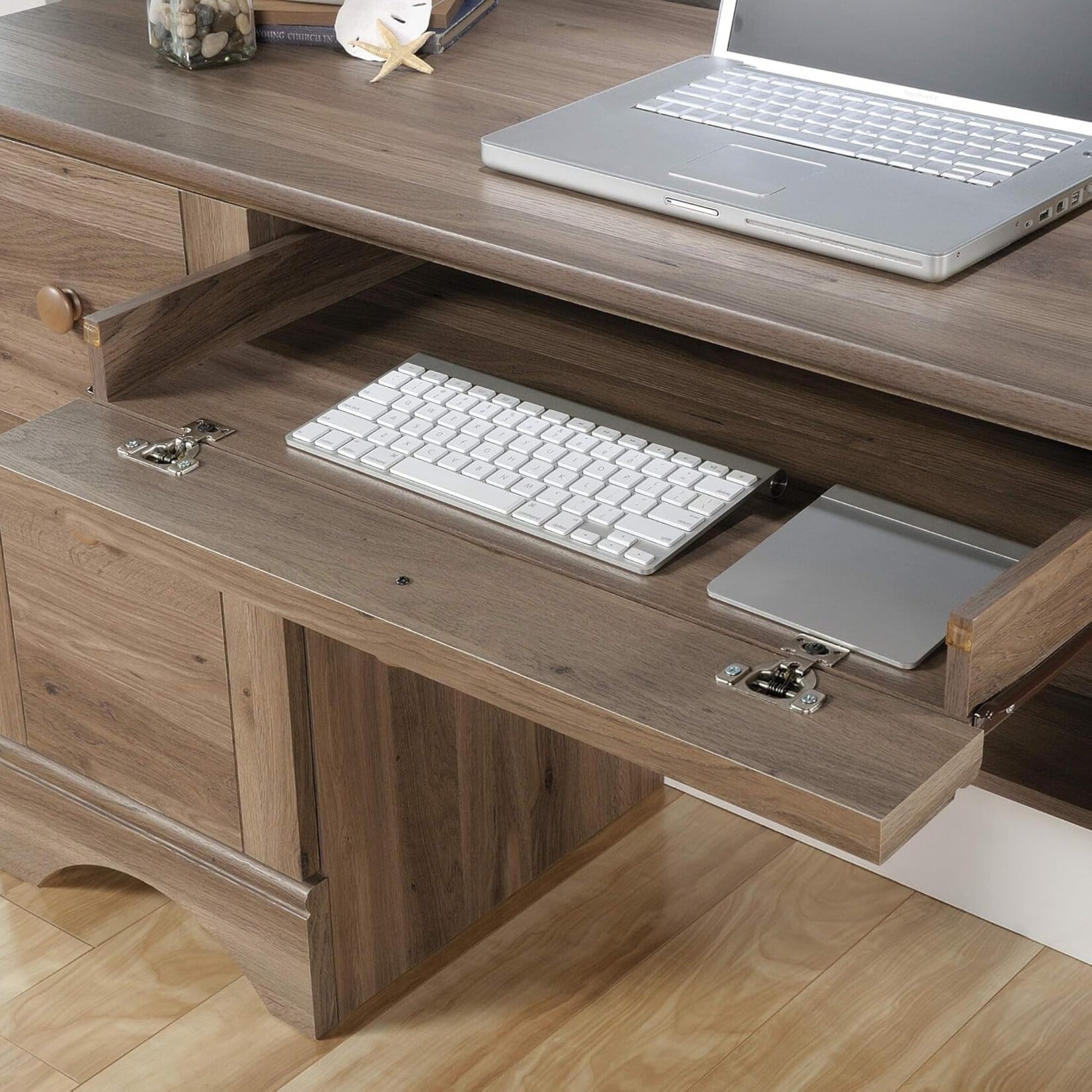 3 Drawer Grey Finish Desk