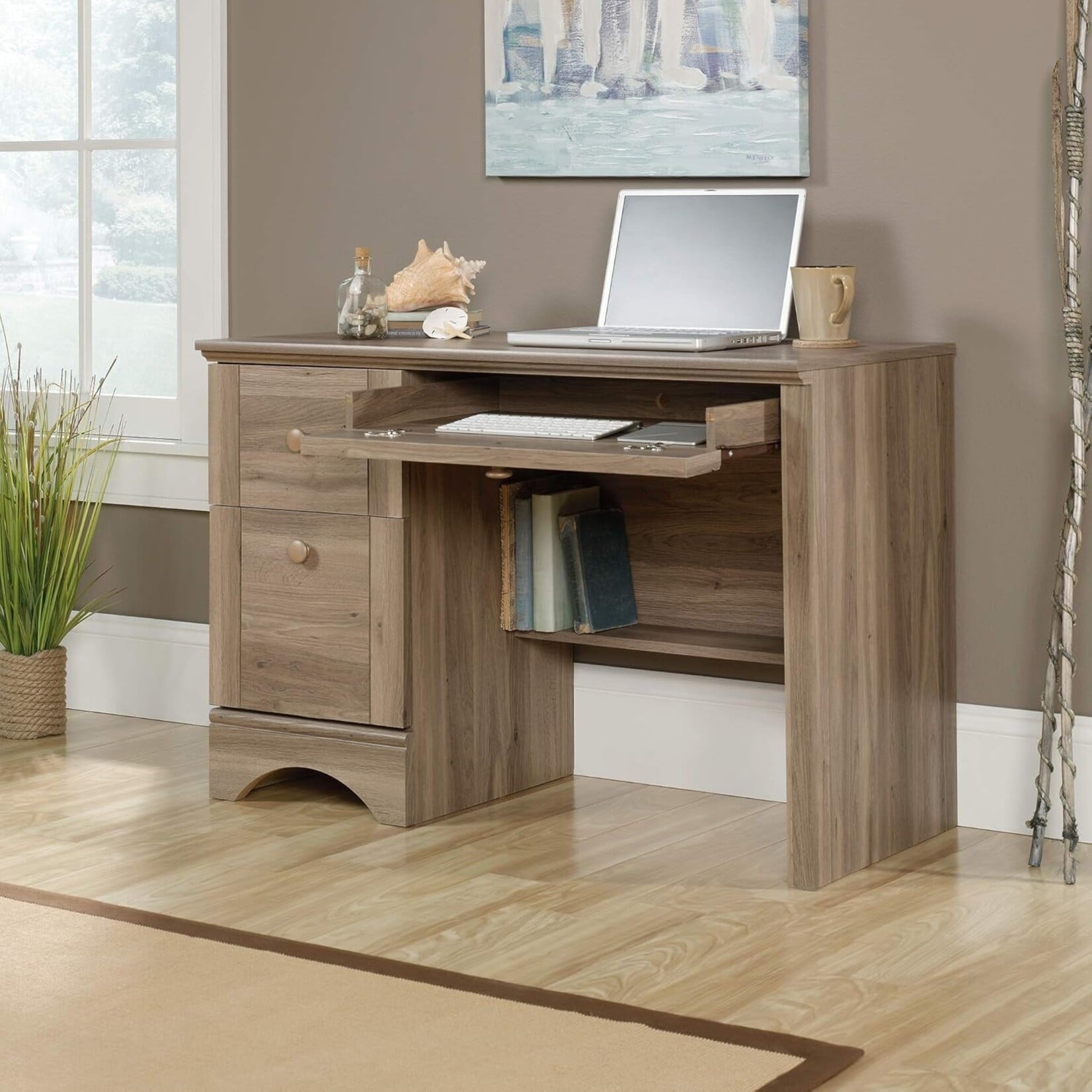 3 Drawer Grey Finish Desk