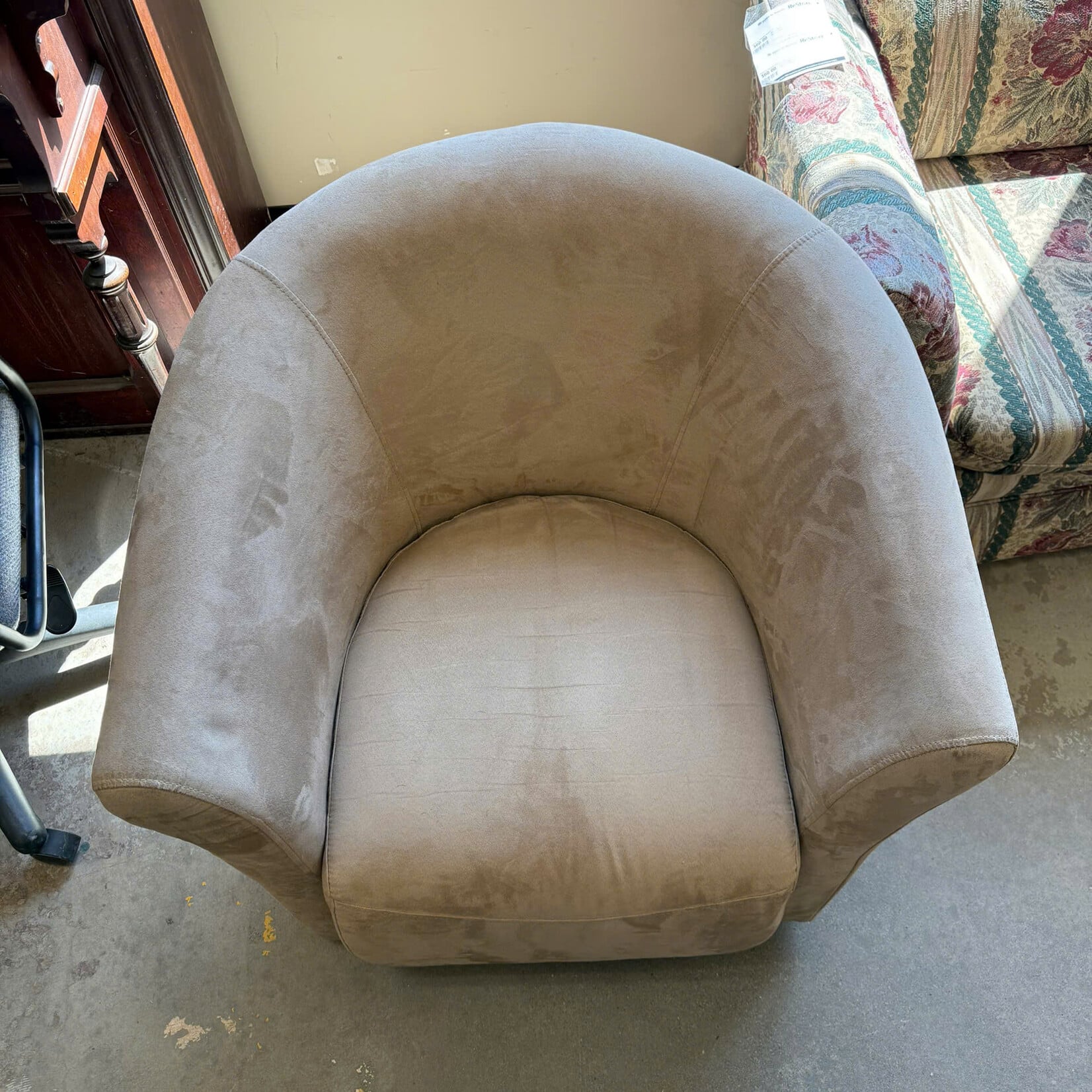 Beige Curved Chair