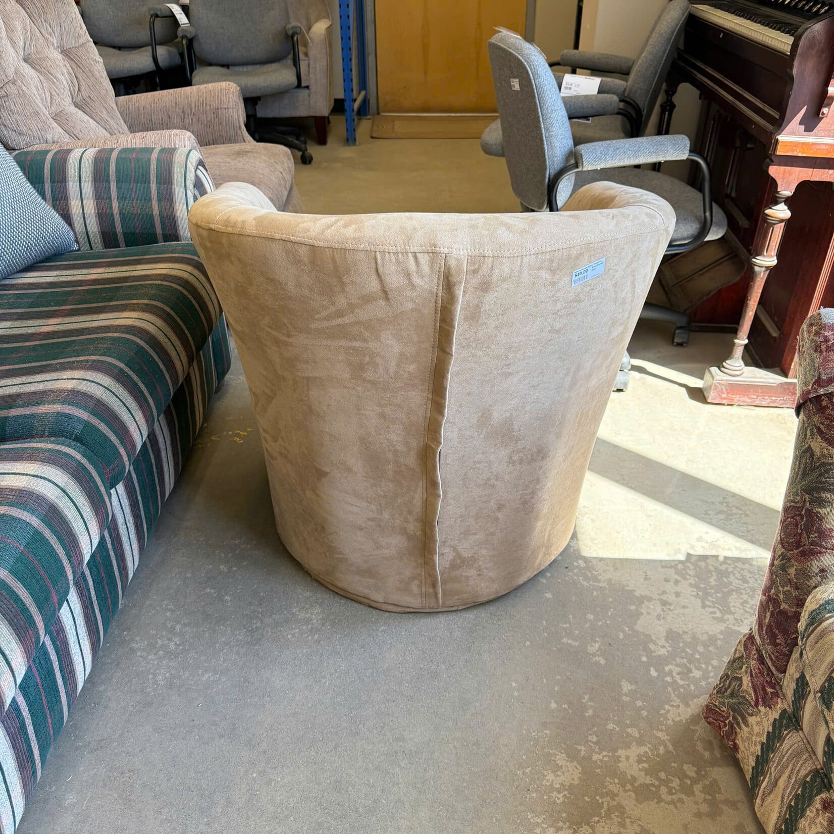 Beige Curved Chair