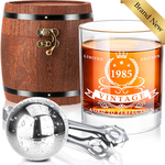 1985 Whiskey Set Barrel Box