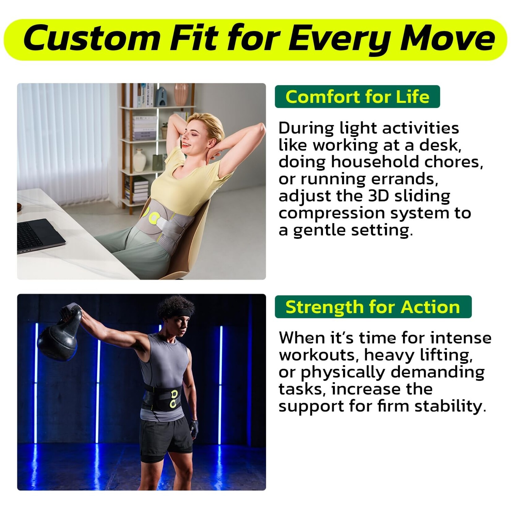 Adjustable Back Support Belt XL