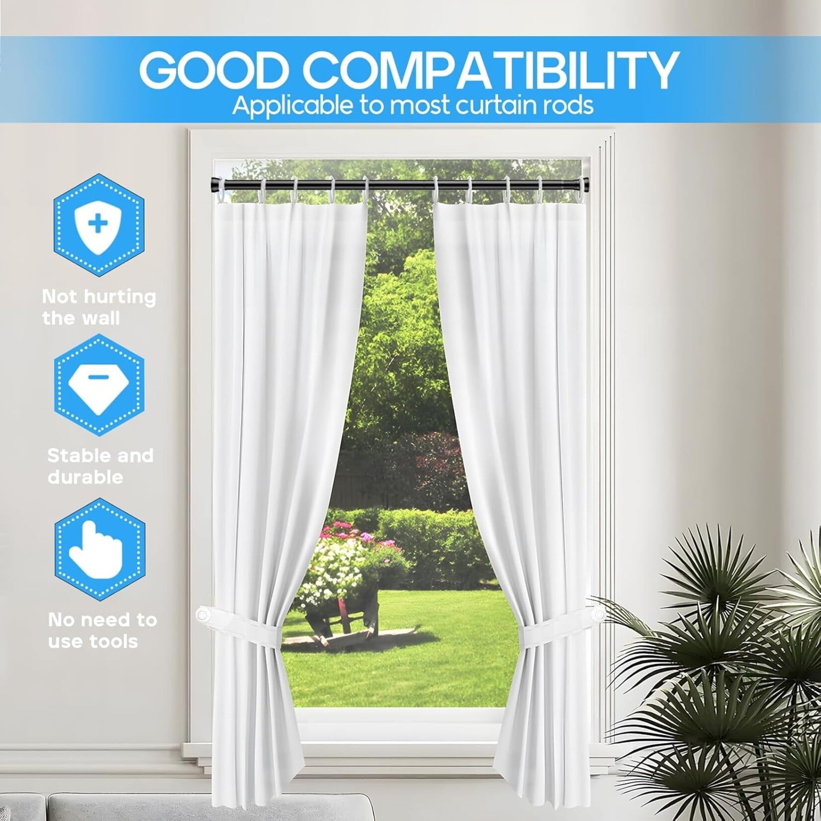 Tension Curtain Rod 30-64 in