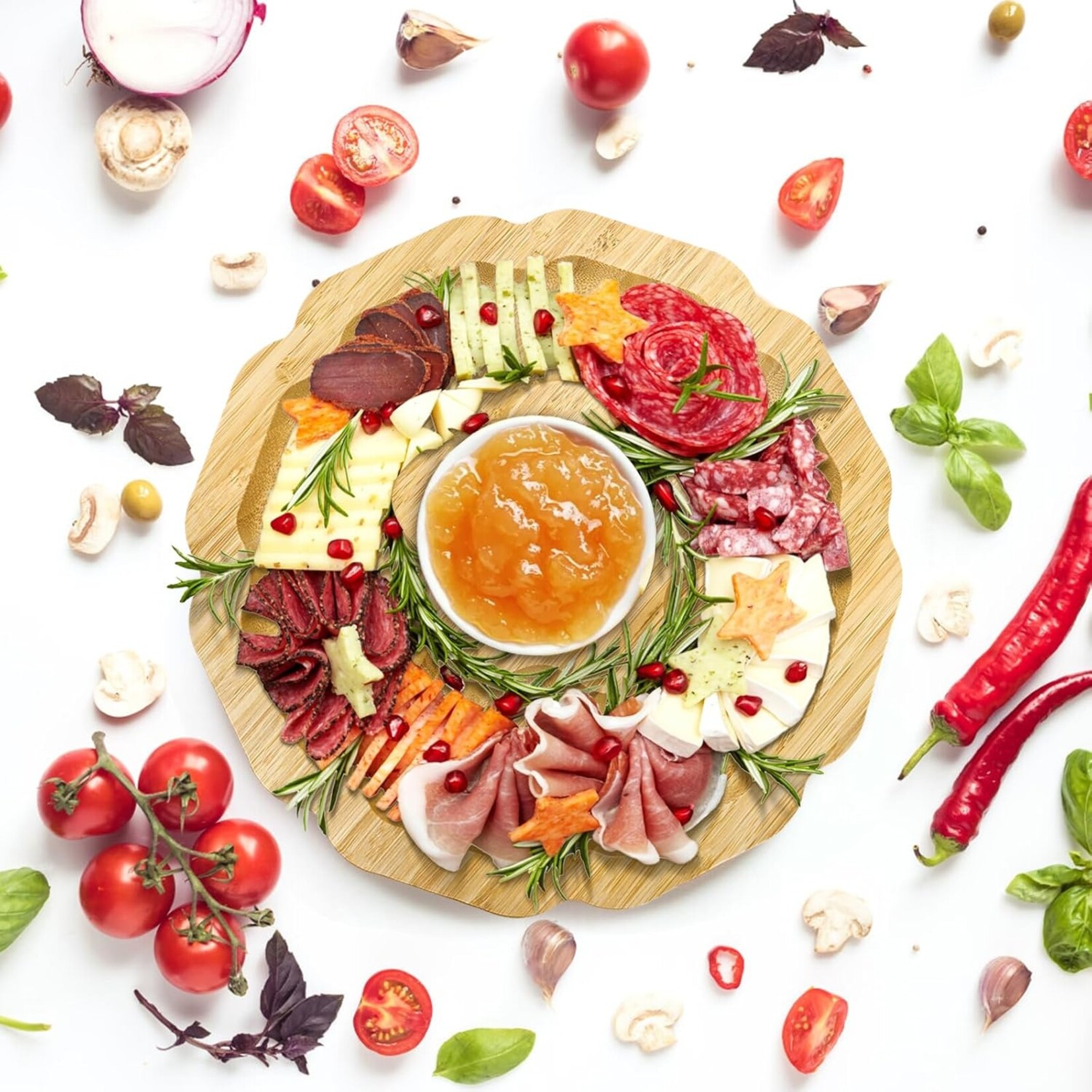 Bamboo Cheese Board Set