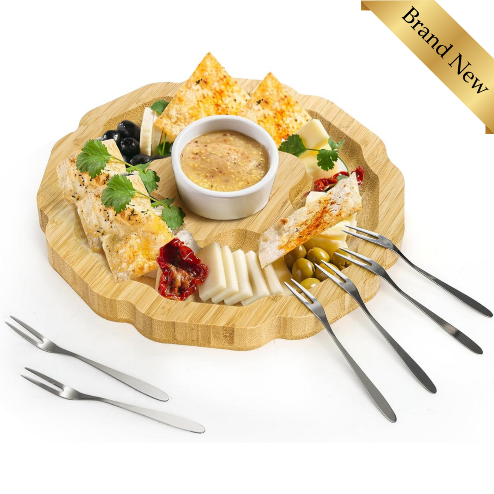 Bamboo Cheese Board Set