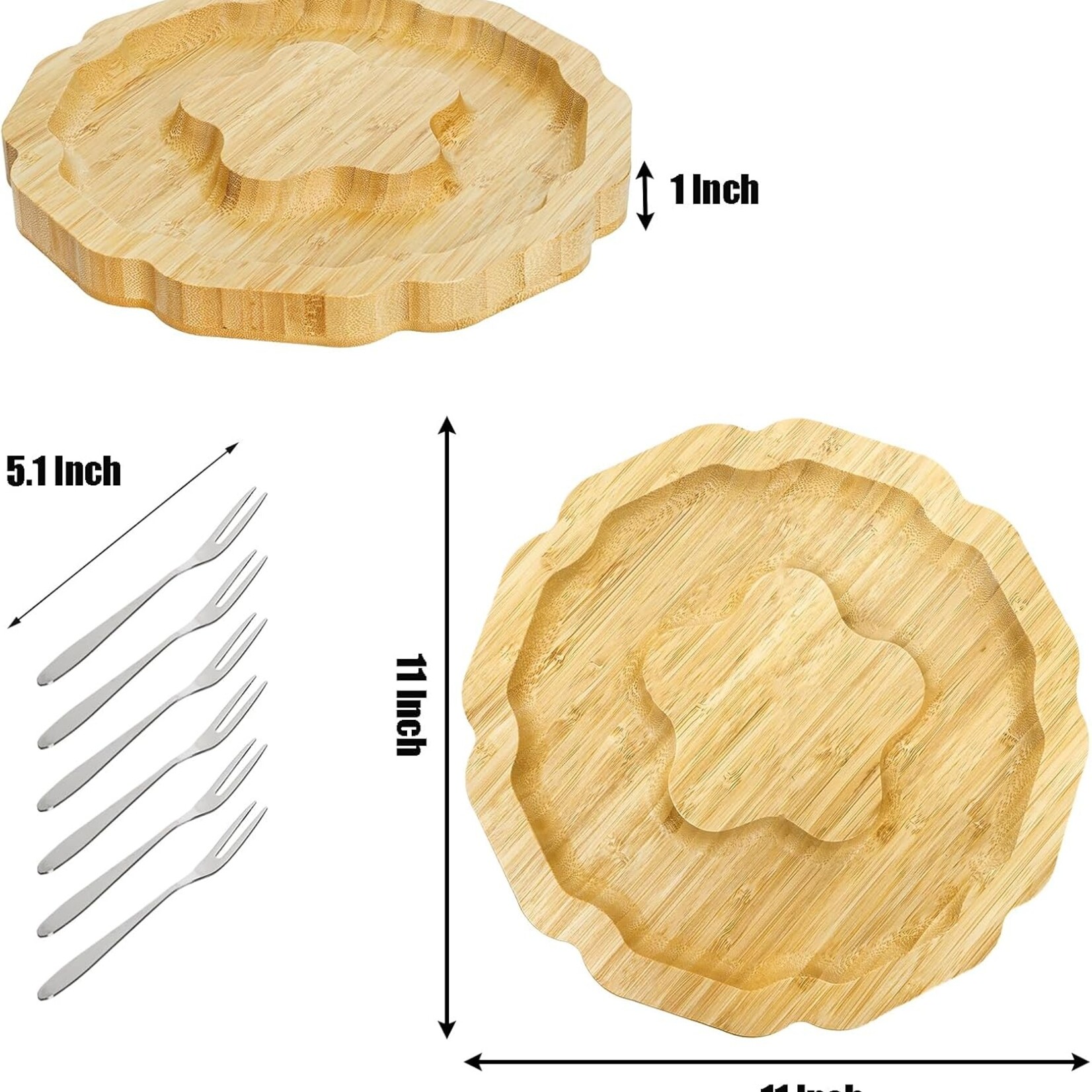Bamboo Cheese Board Set