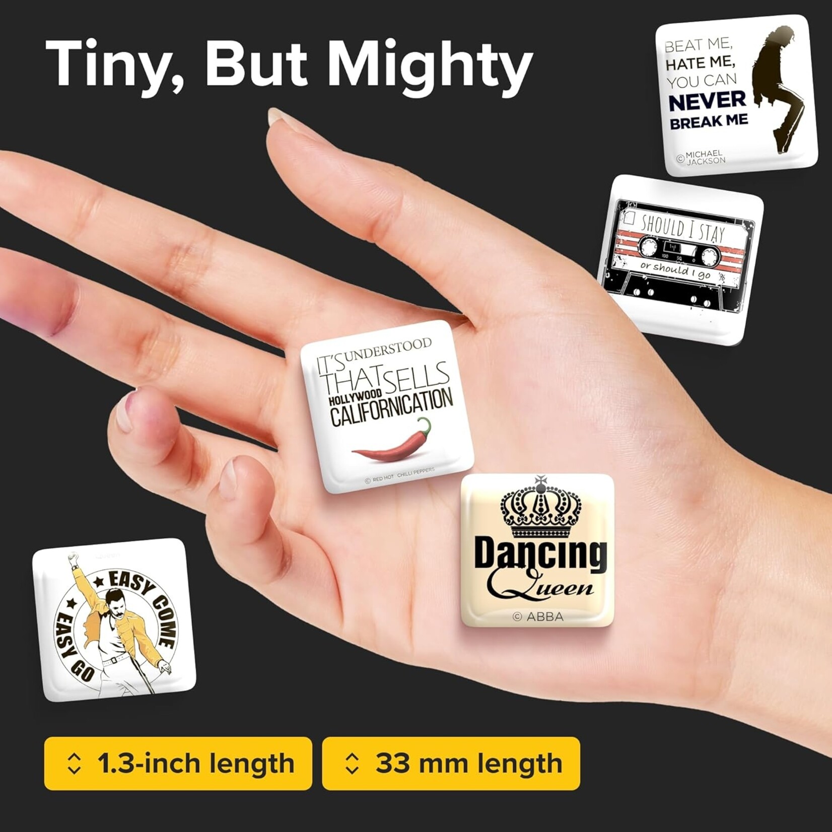 Music Glass Magnets 10Pcs