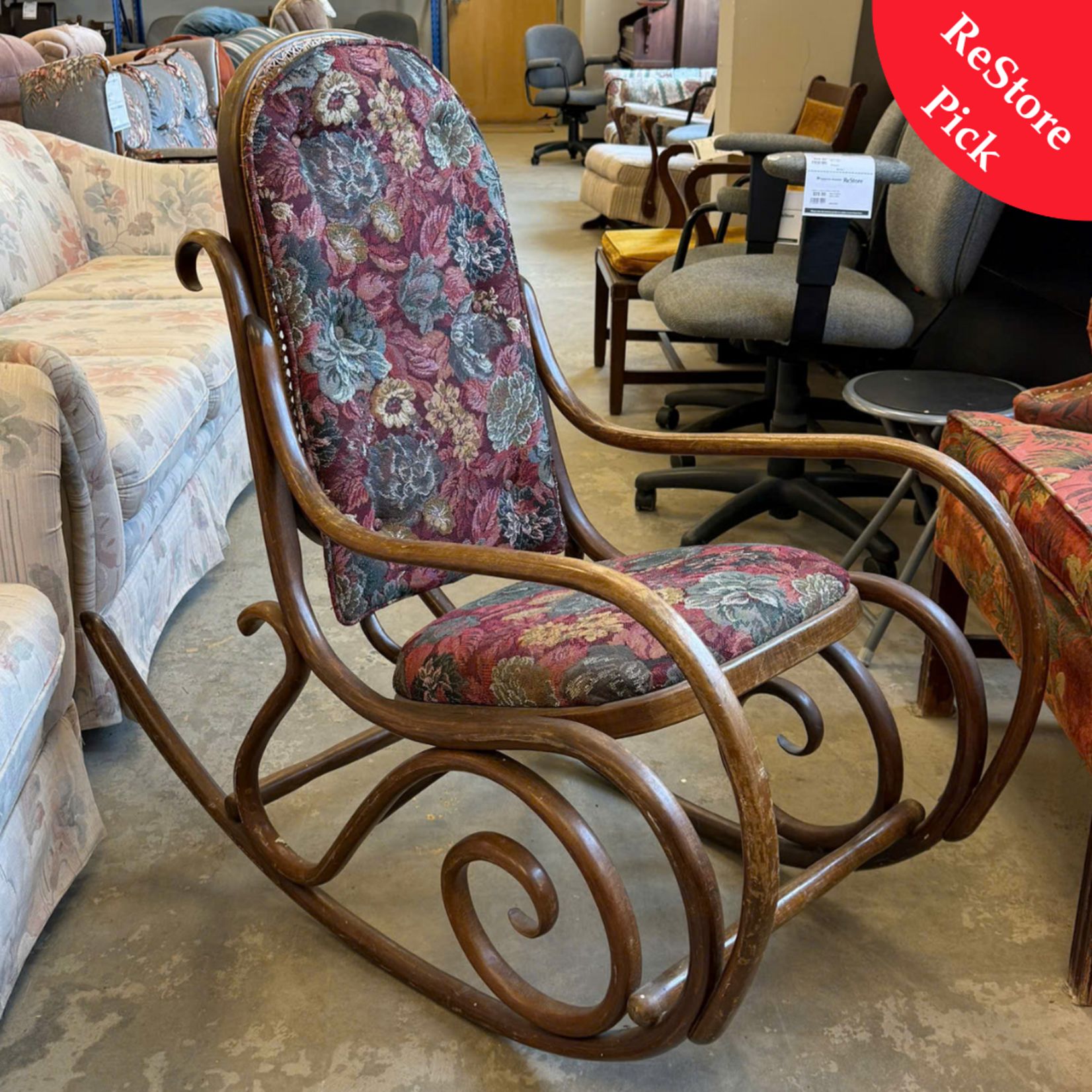 Vintage Style Bentwood Rocking Chair