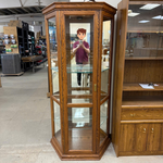 3 Glass Shelf Corner Cabinet