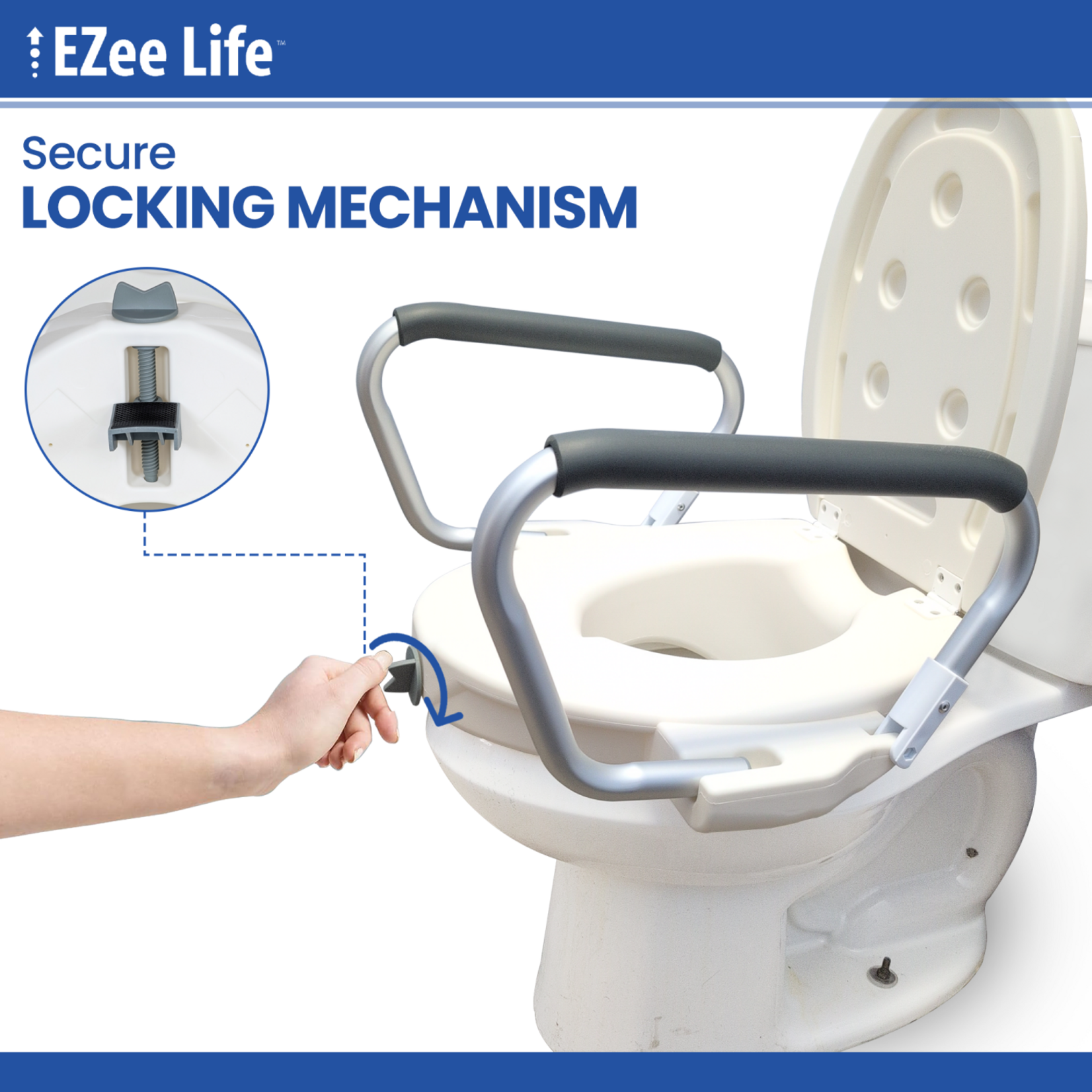 EZ Life 4inch Raised Toilet Seat
