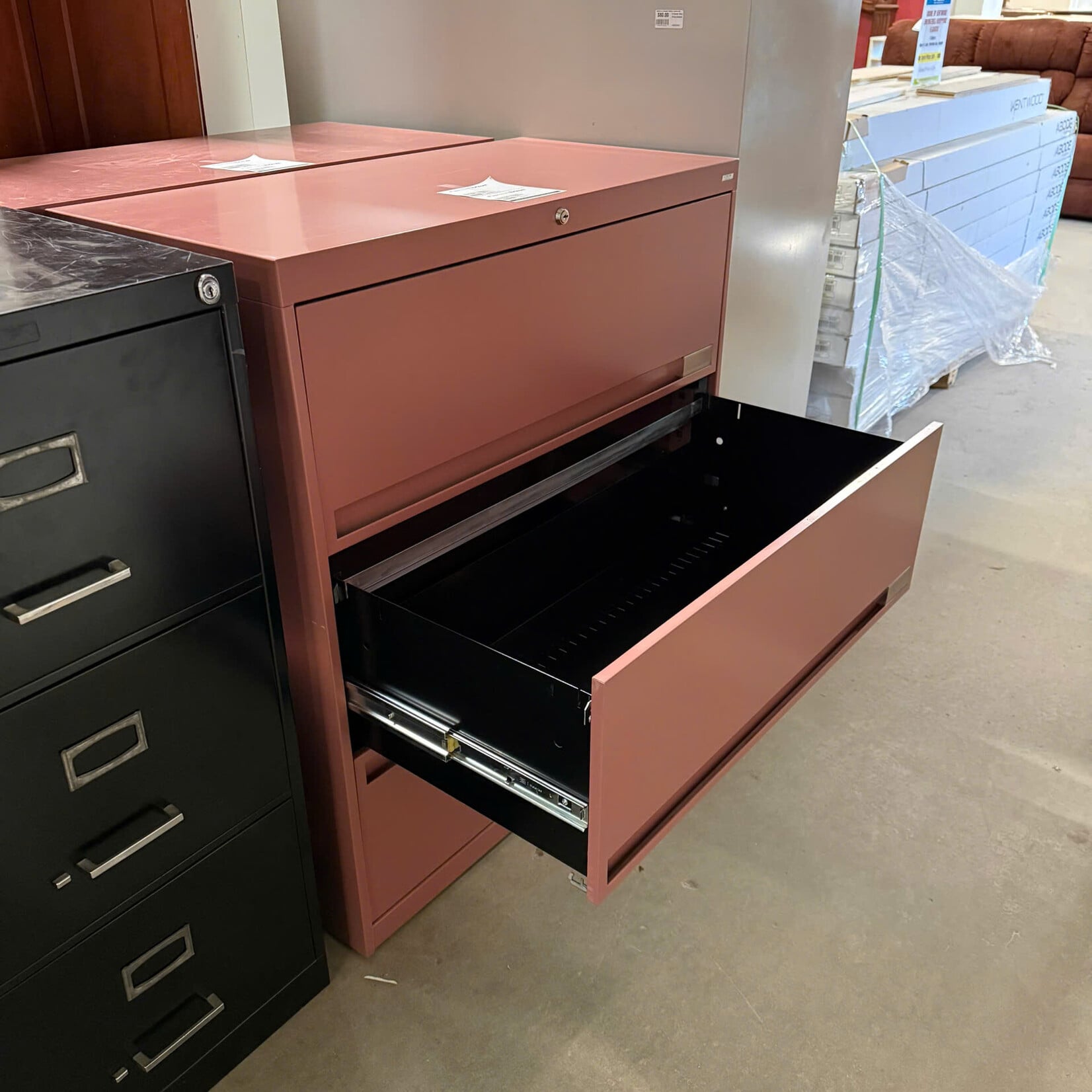 Pink Filing Cabinet-with Keys
