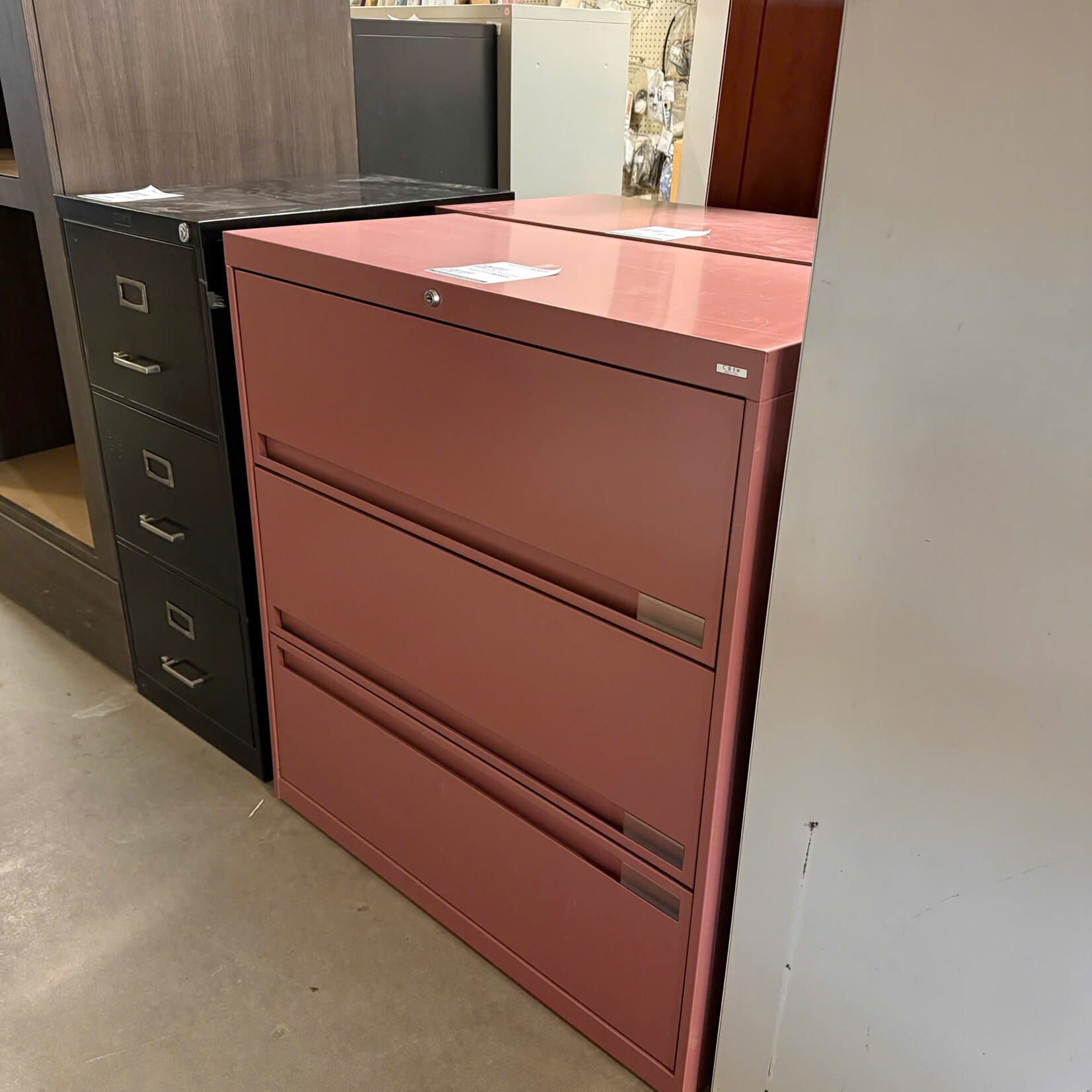 Pink Filing Cabinet-with Keys