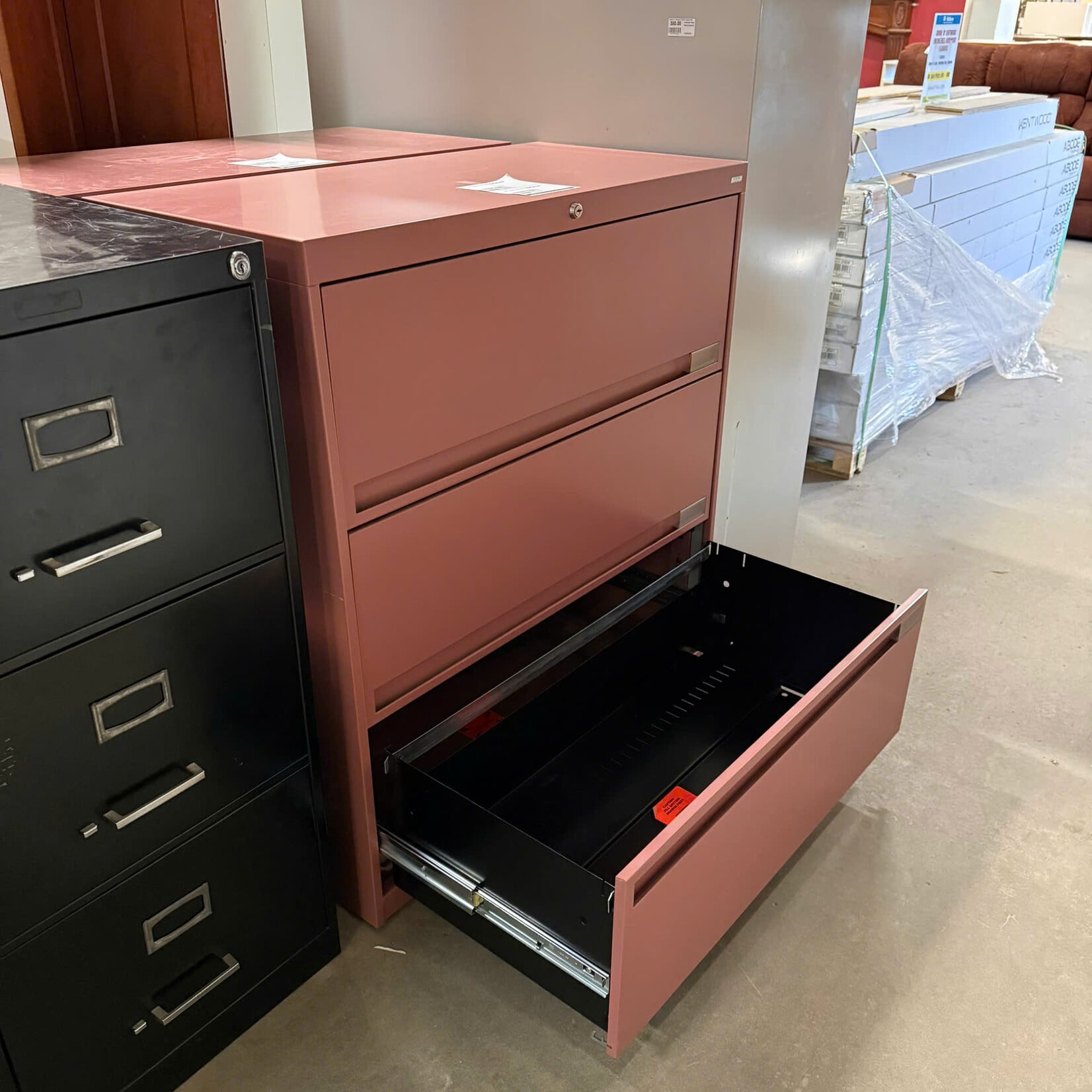 Pink Filing Cabinet-with Keys