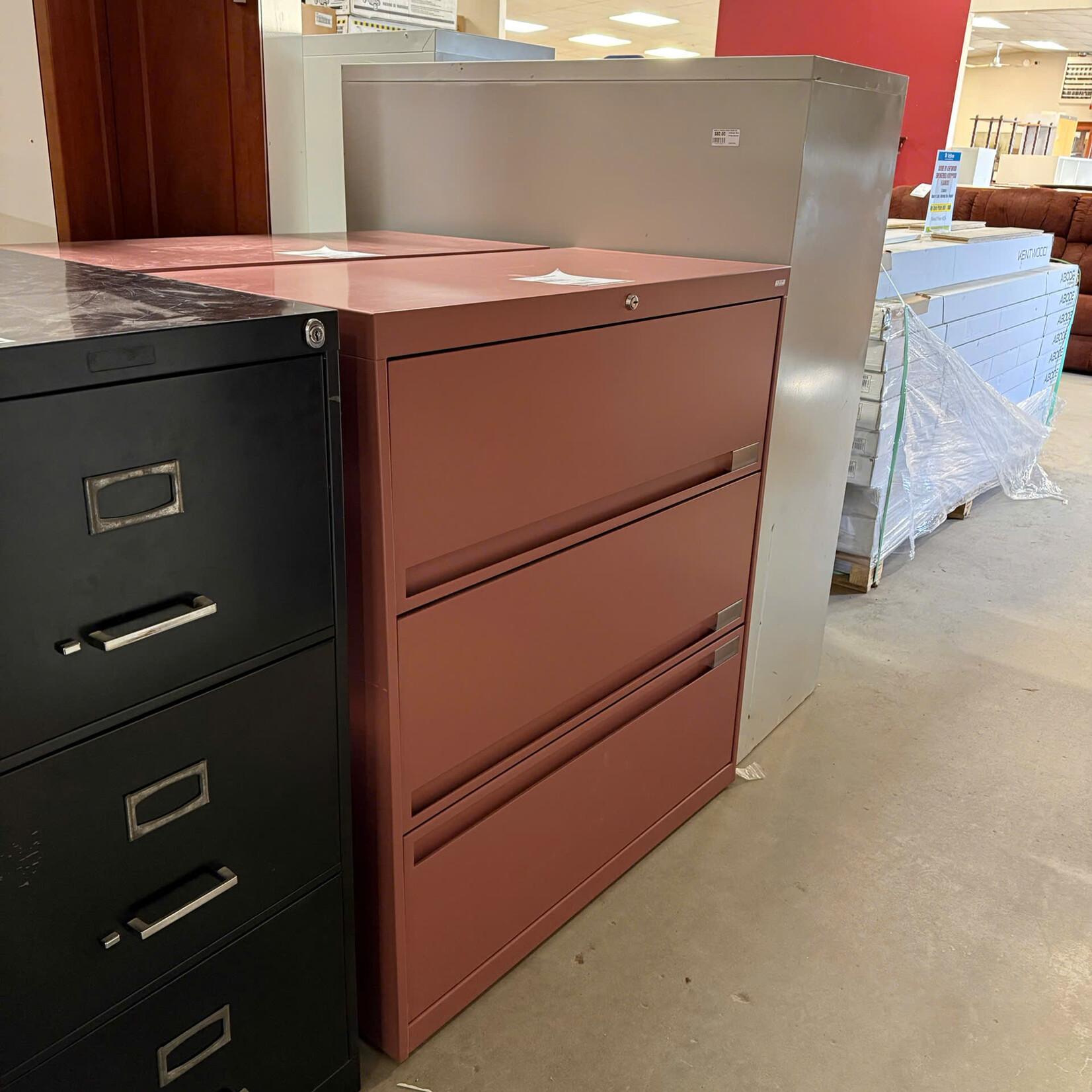 Pink Filing Cabinet-with Keys