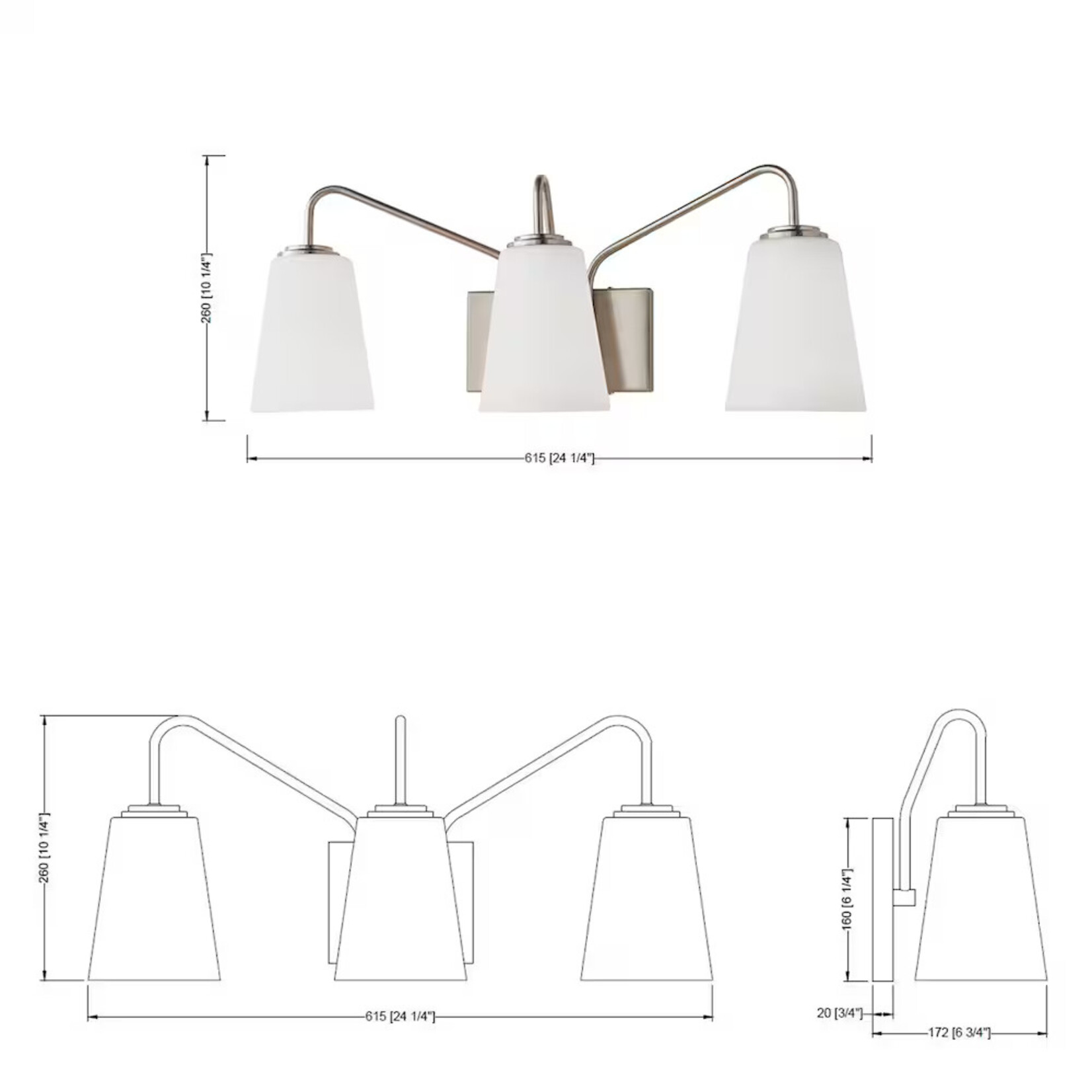 Moruga 3-Light Vanity Fixture