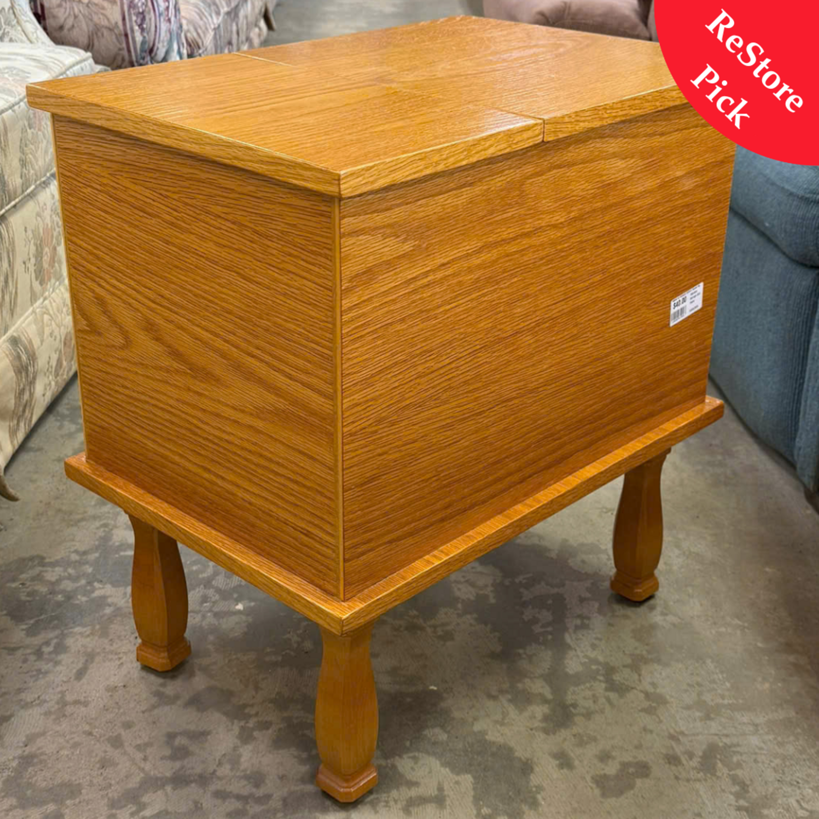 Wooden Storage End Table