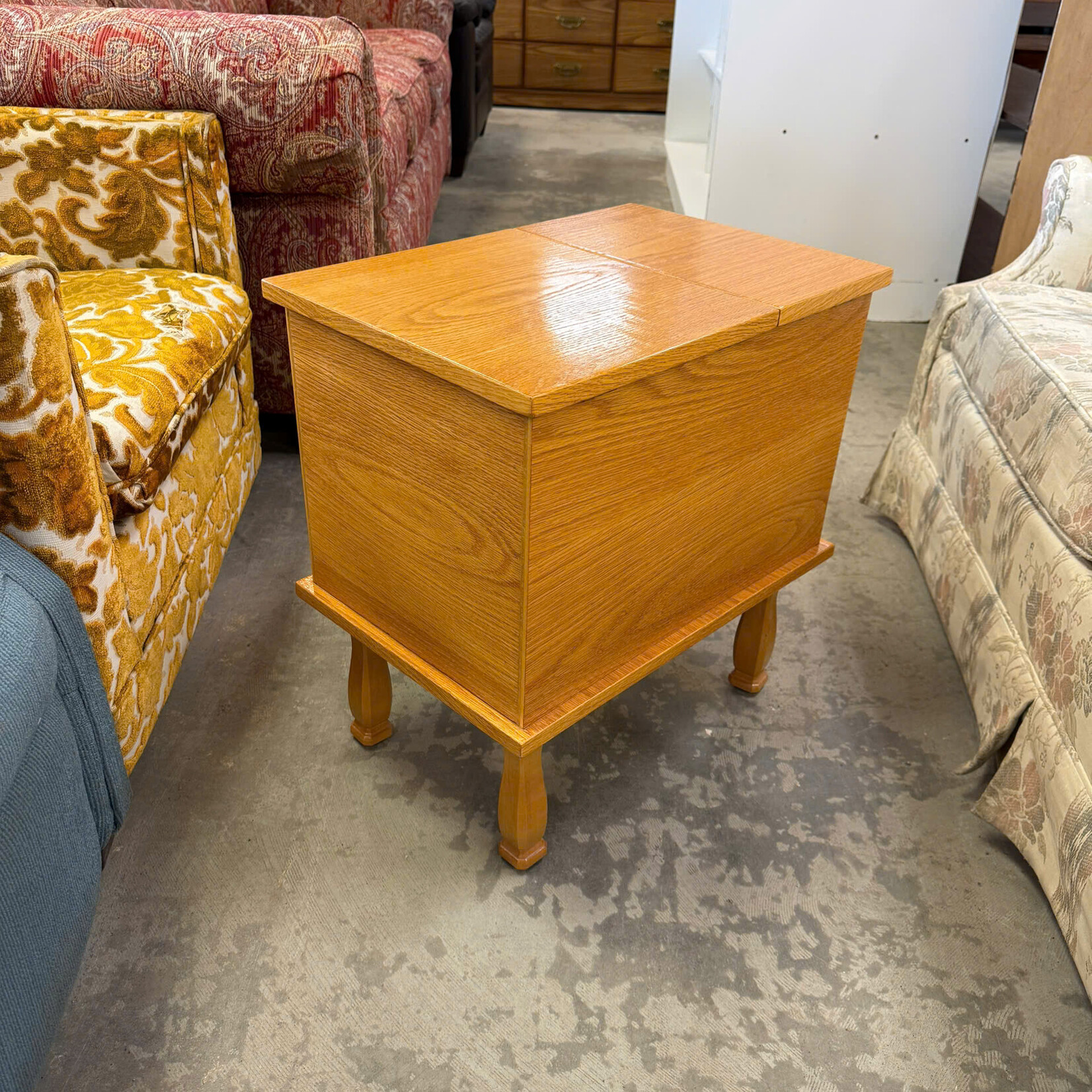 Wooden Storage End Table