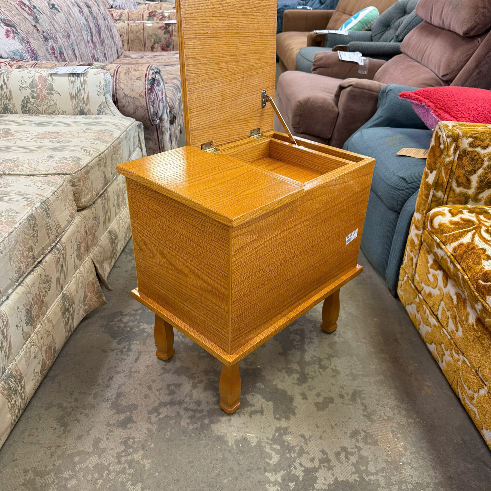 Wooden Storage End Table