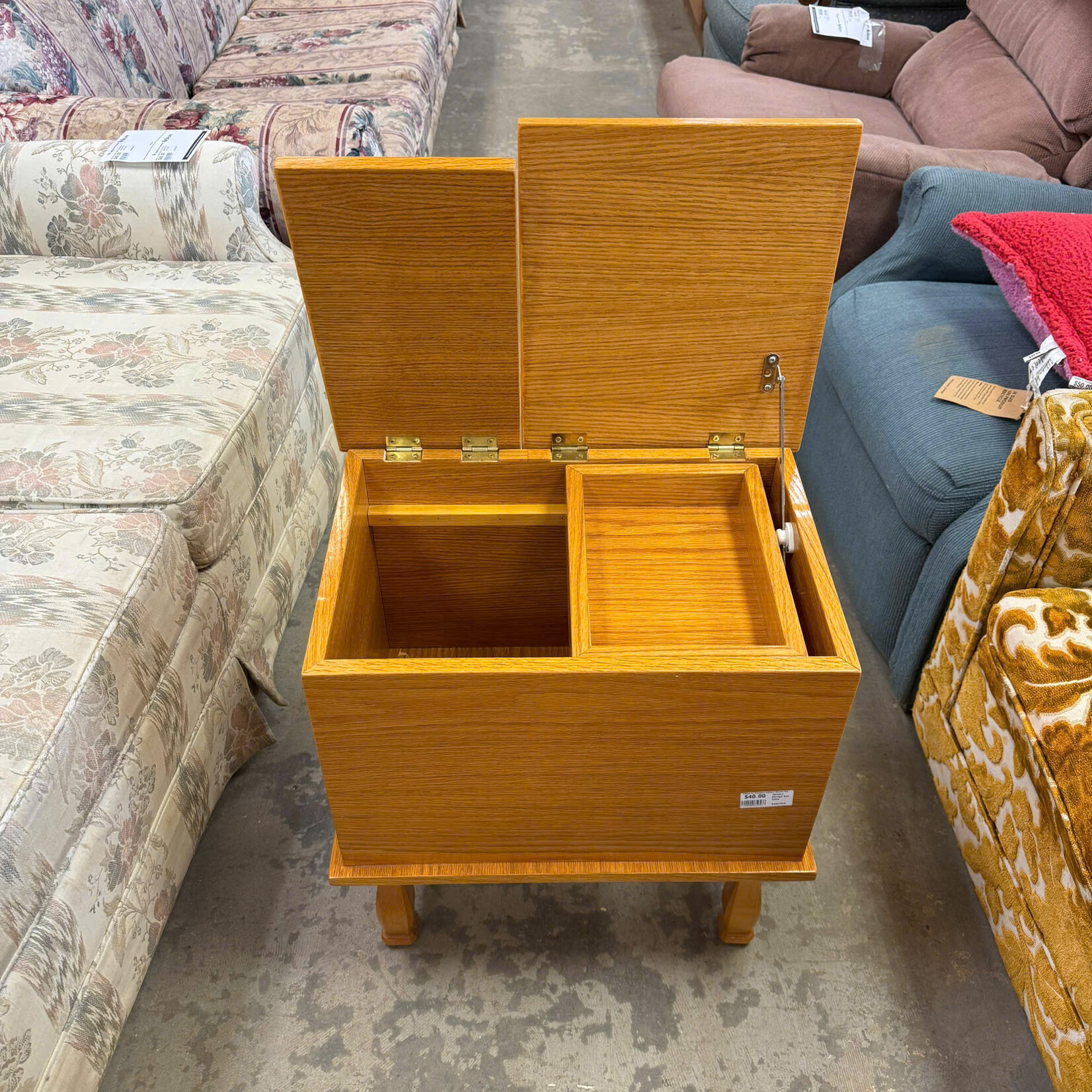 Wooden Storage End Table