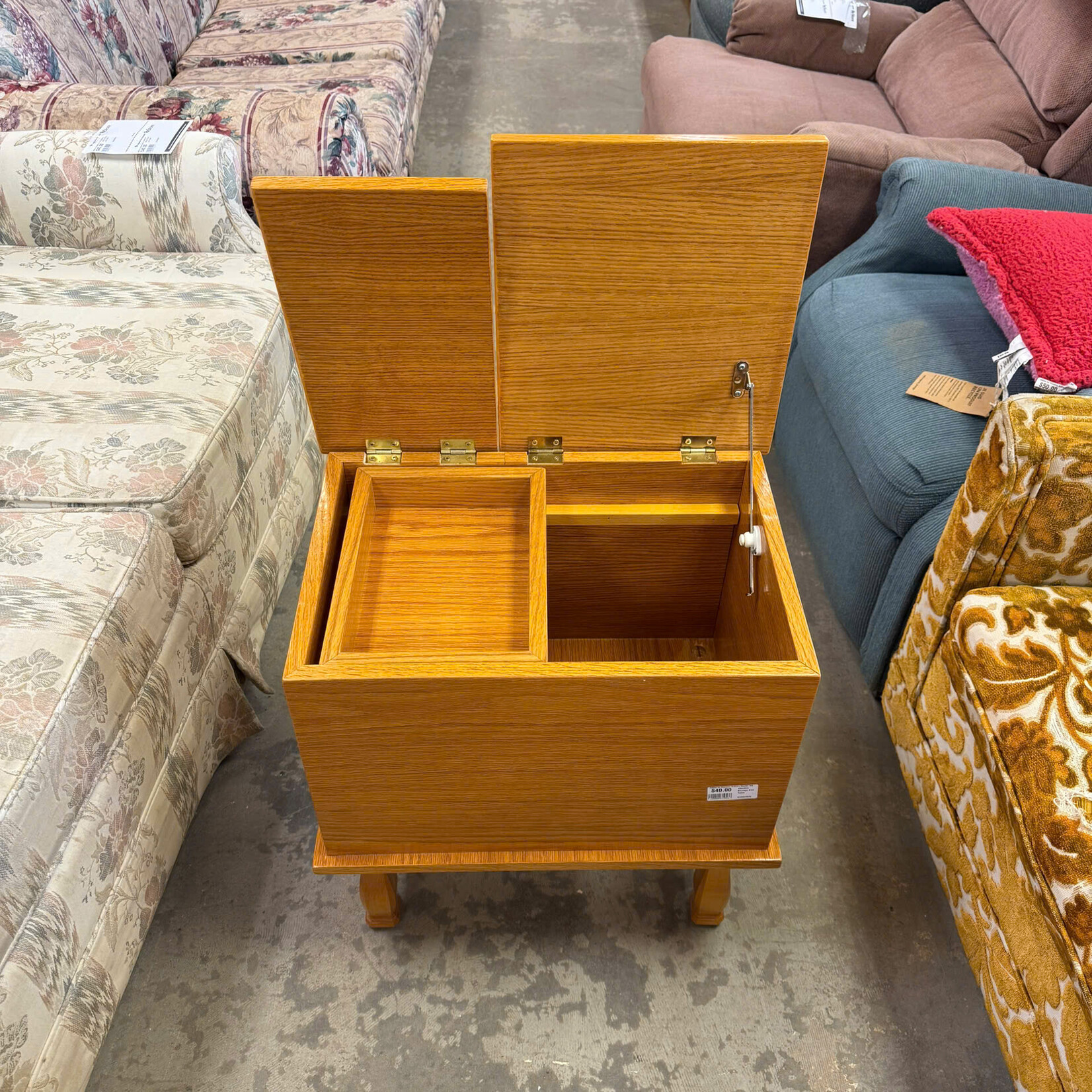 Wooden Storage End Table