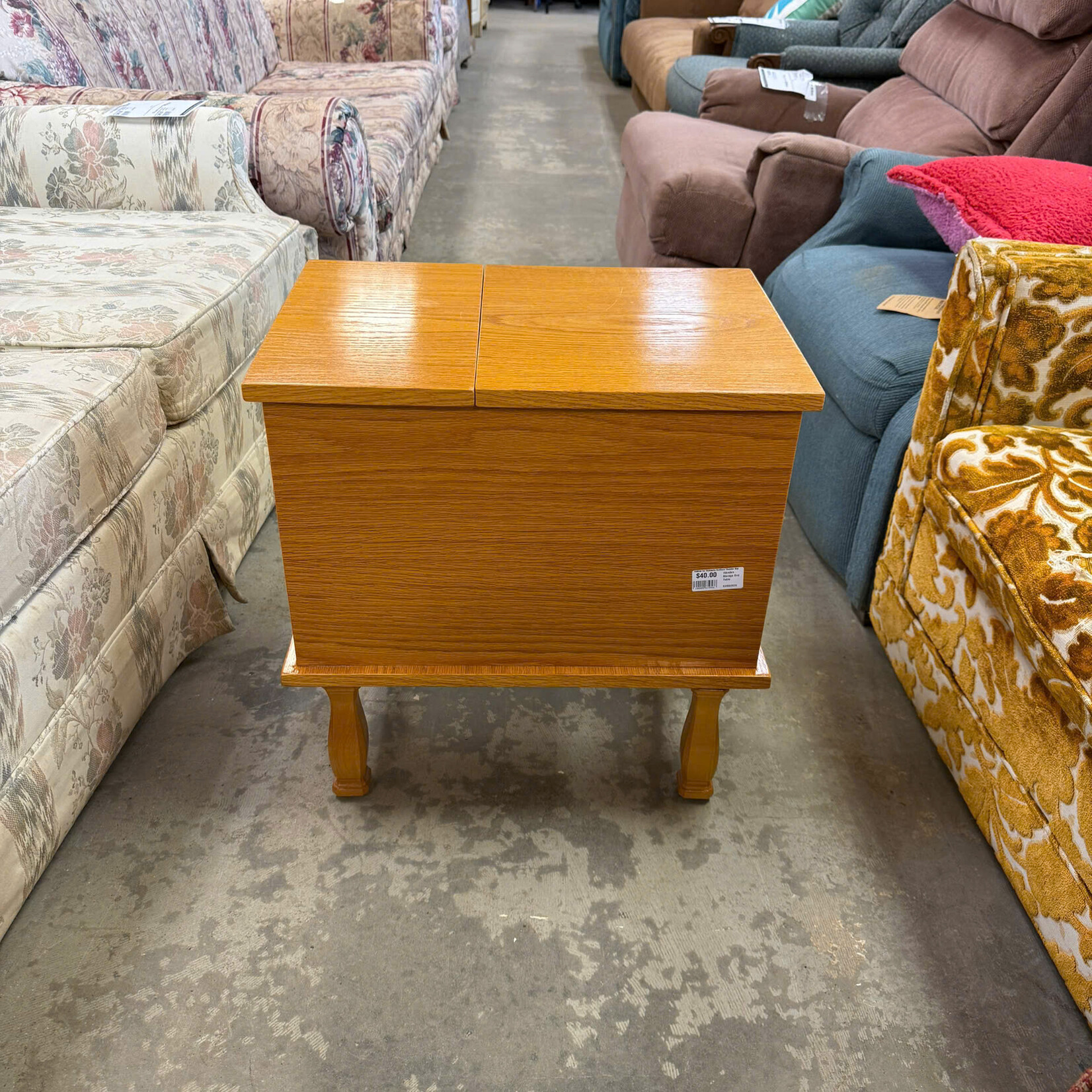 Wooden Storage End Table