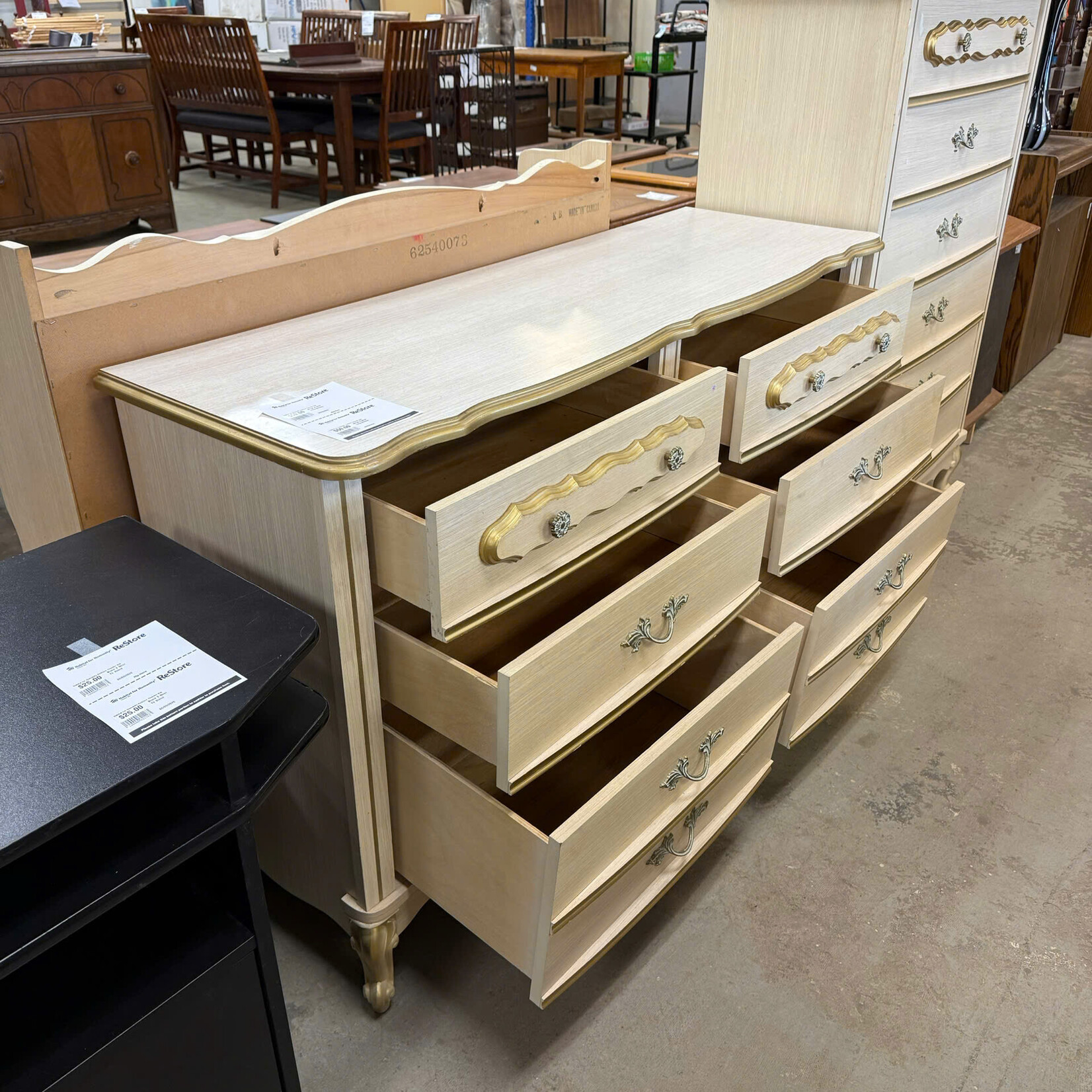 Beige & Gold Long Dresser