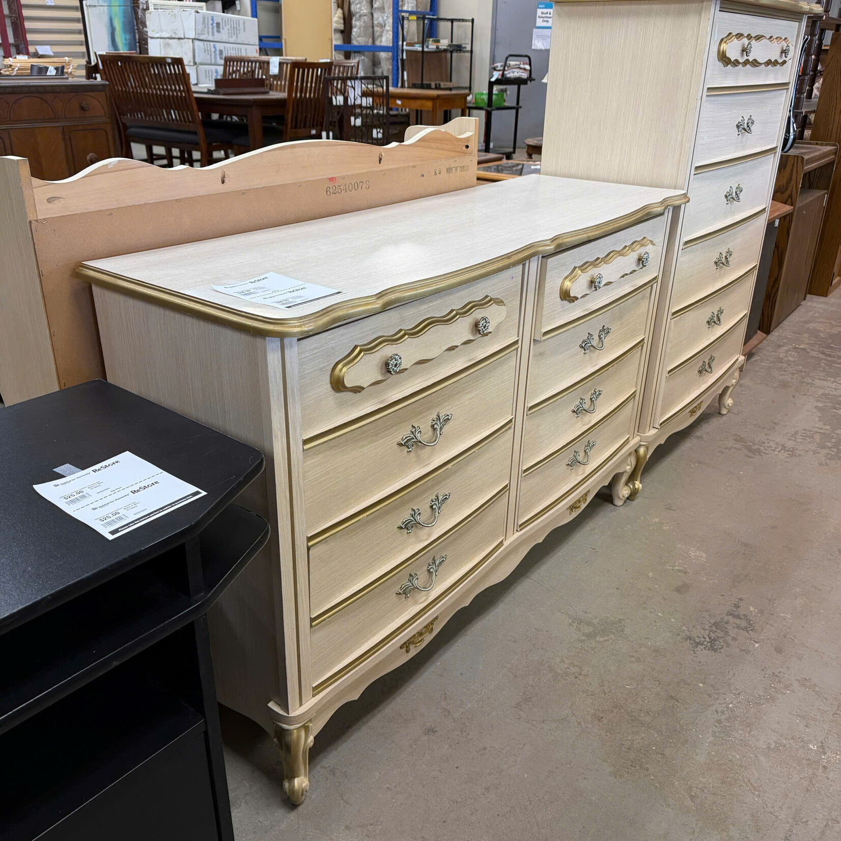 Beige & Gold Long Dresser