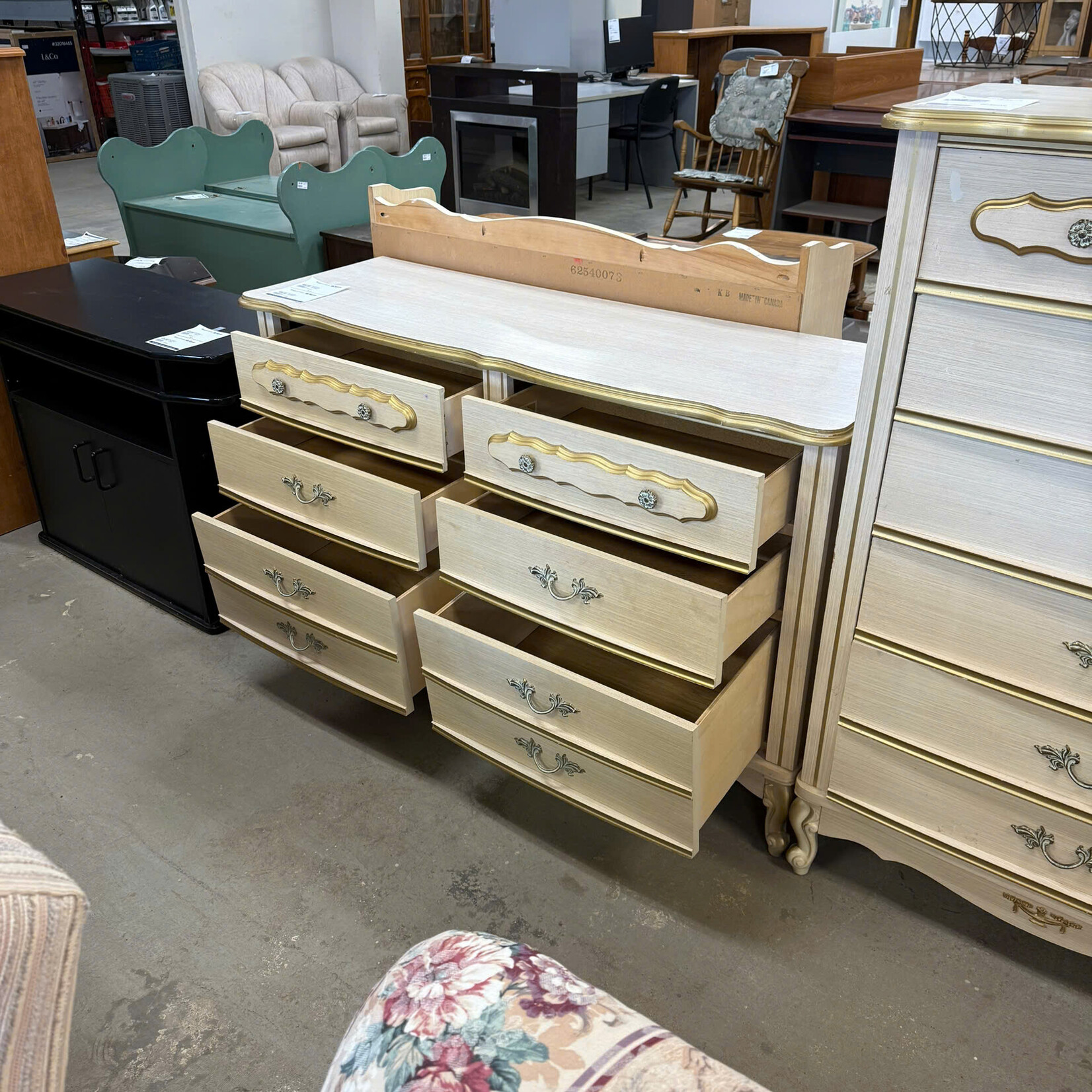 Beige & Gold Long Dresser