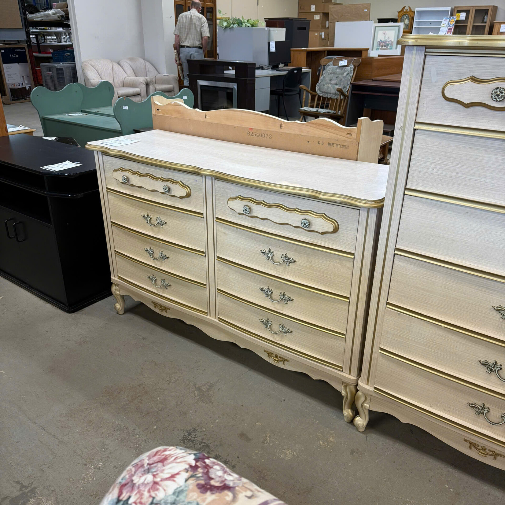 Beige & Gold Long Dresser