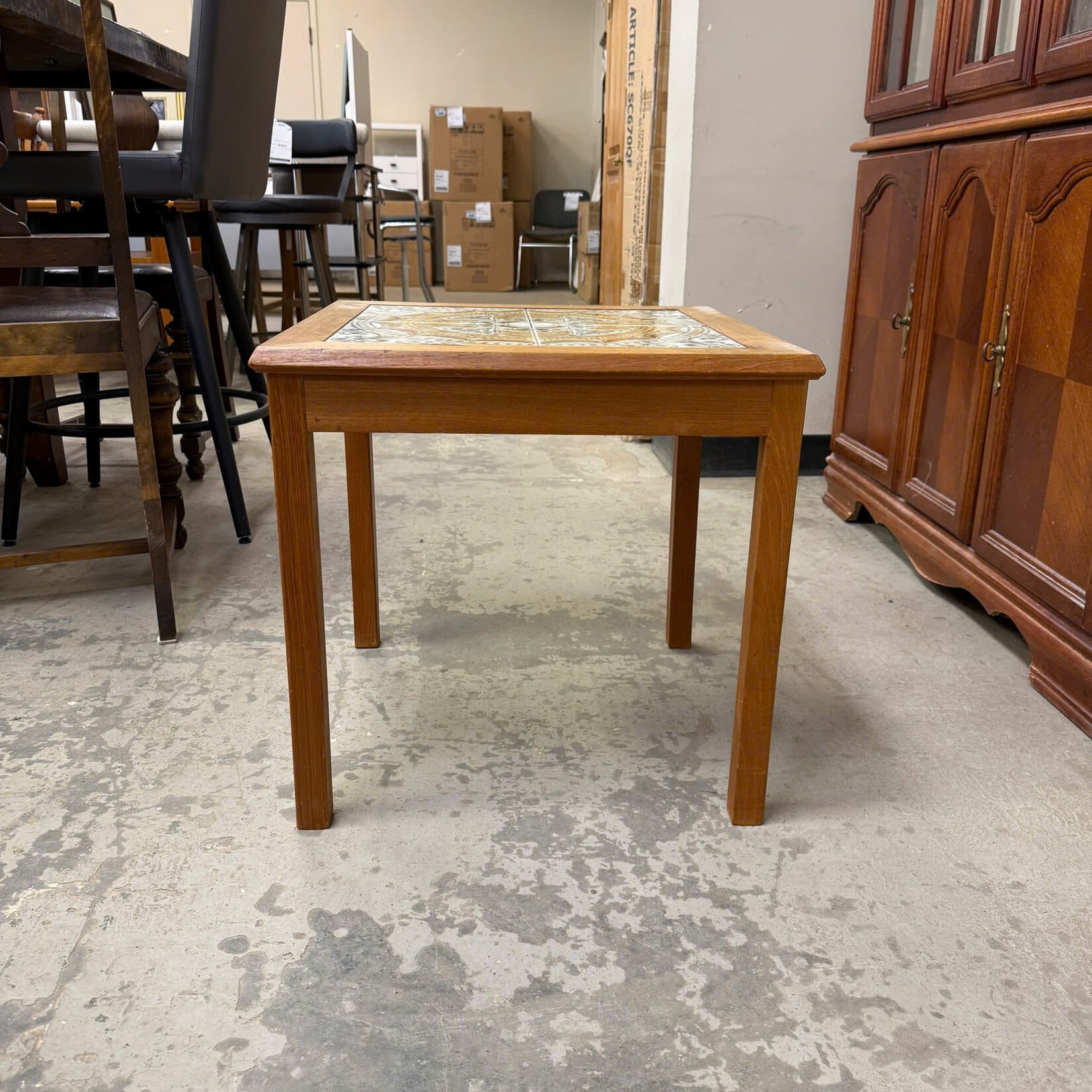 Decorative Tile Top End Table