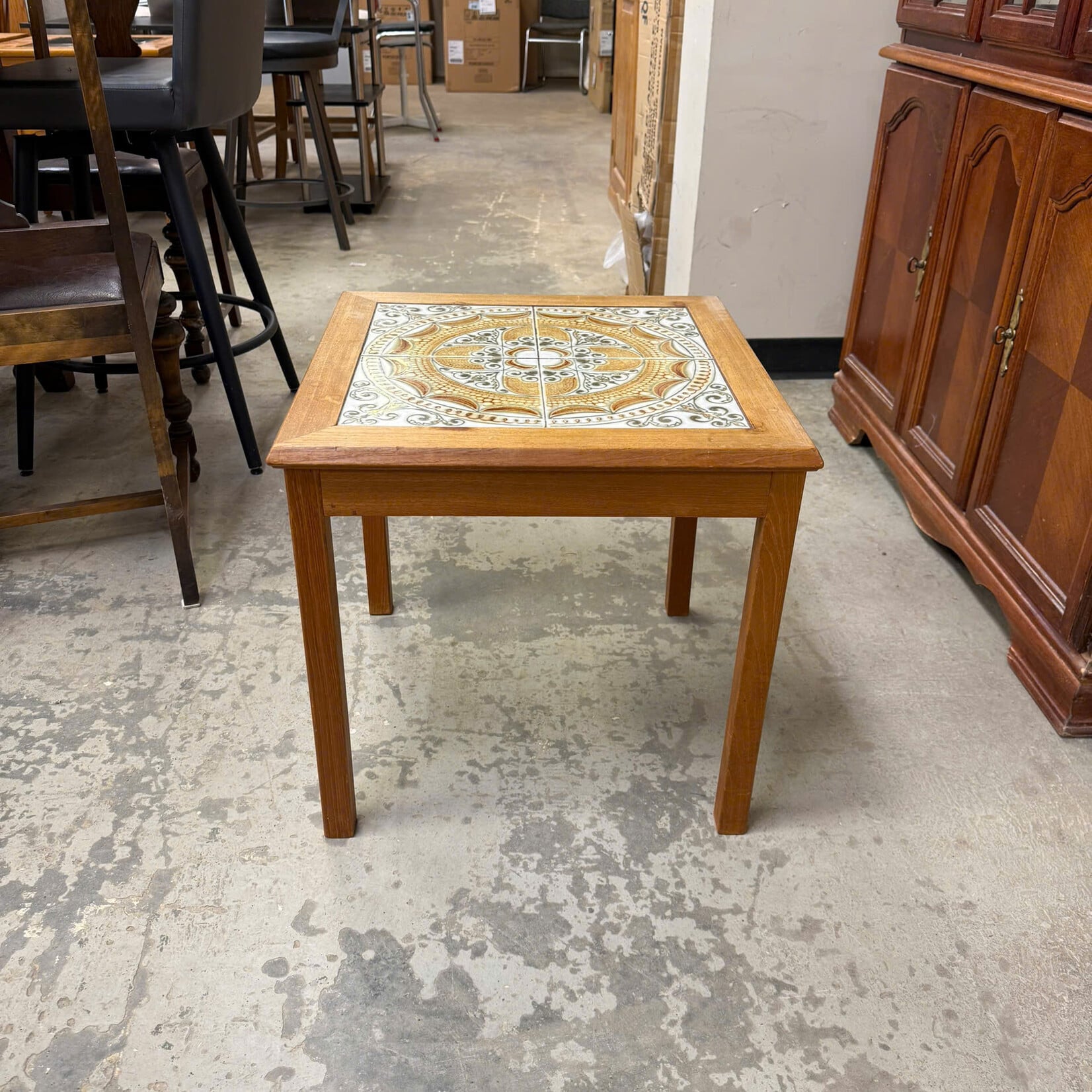 Decorative Tile Top End Table