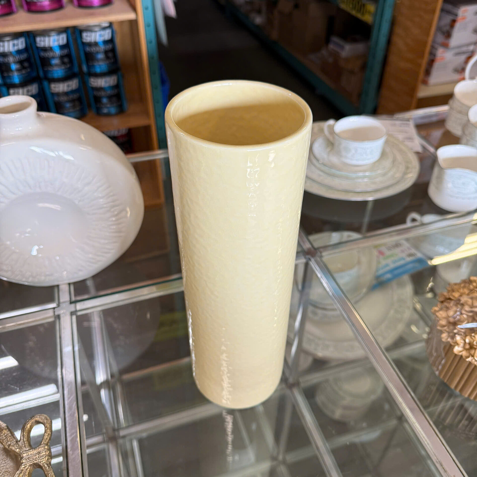 Tall Yellow Vase