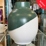 Green & White Vase
