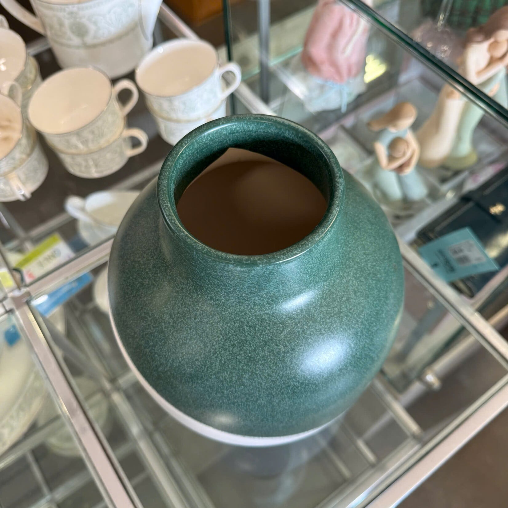 Green & White Vase
