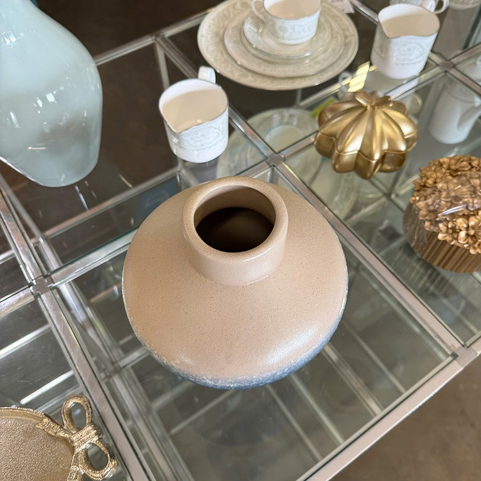 Blue Textured Vase