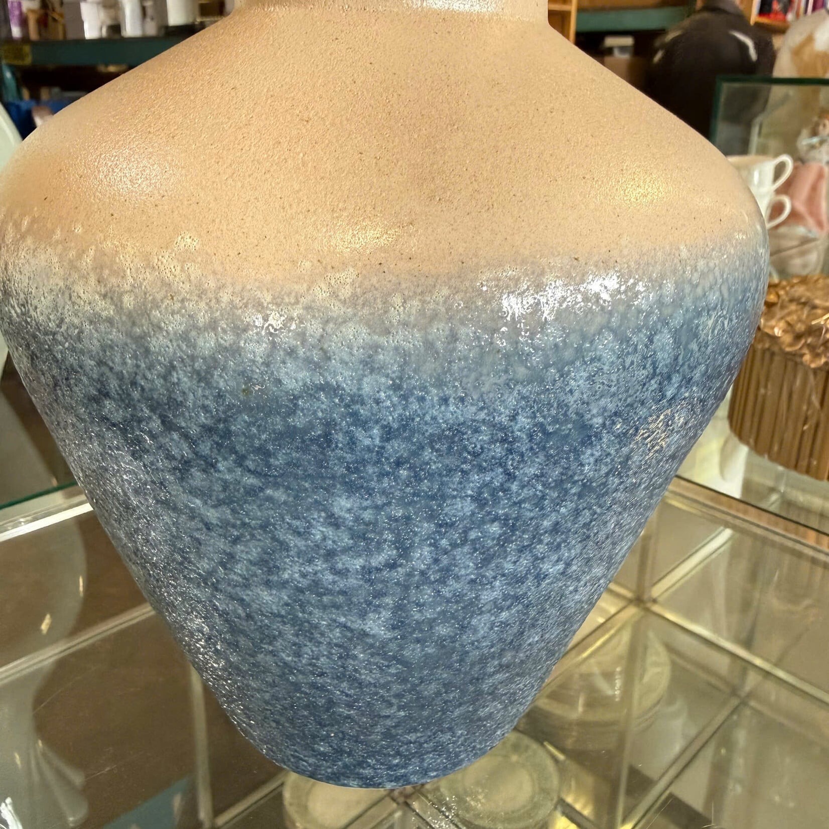 Blue Textured Vase