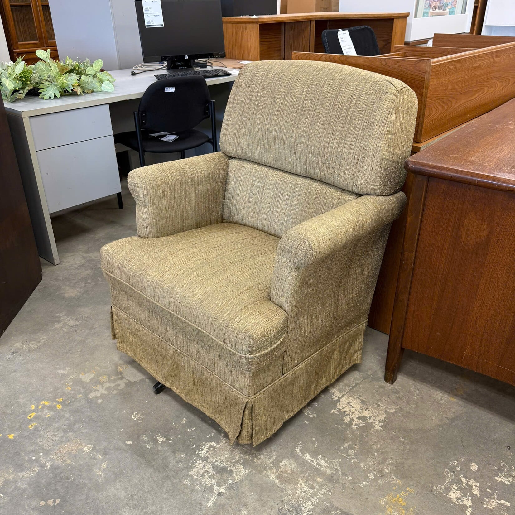 Upholstered Swivel Rocker Chair