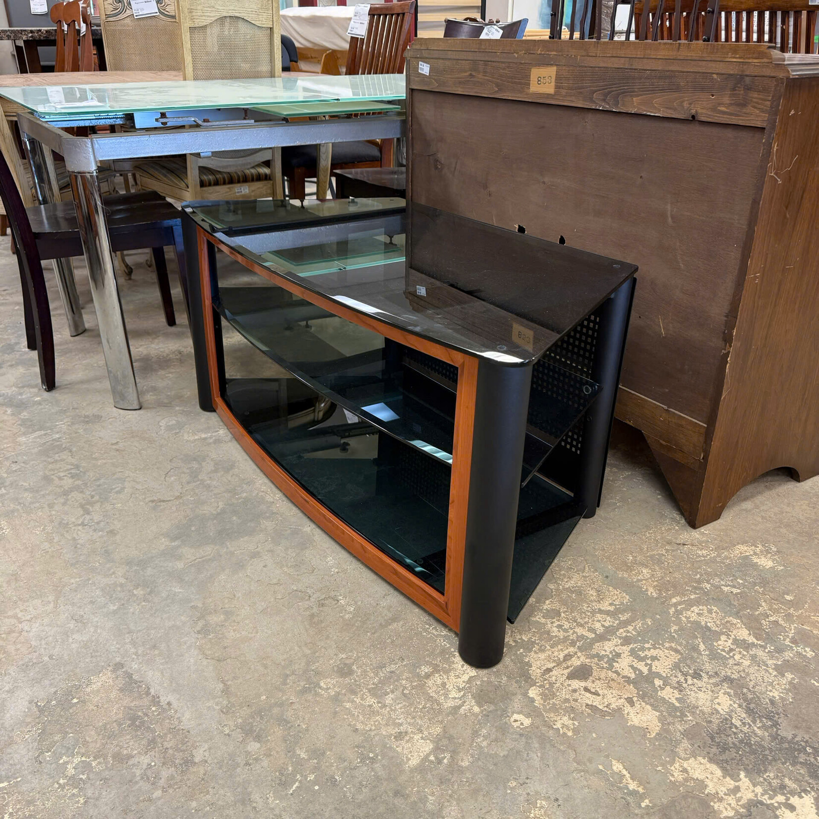 3 Tier Glass TV Stand