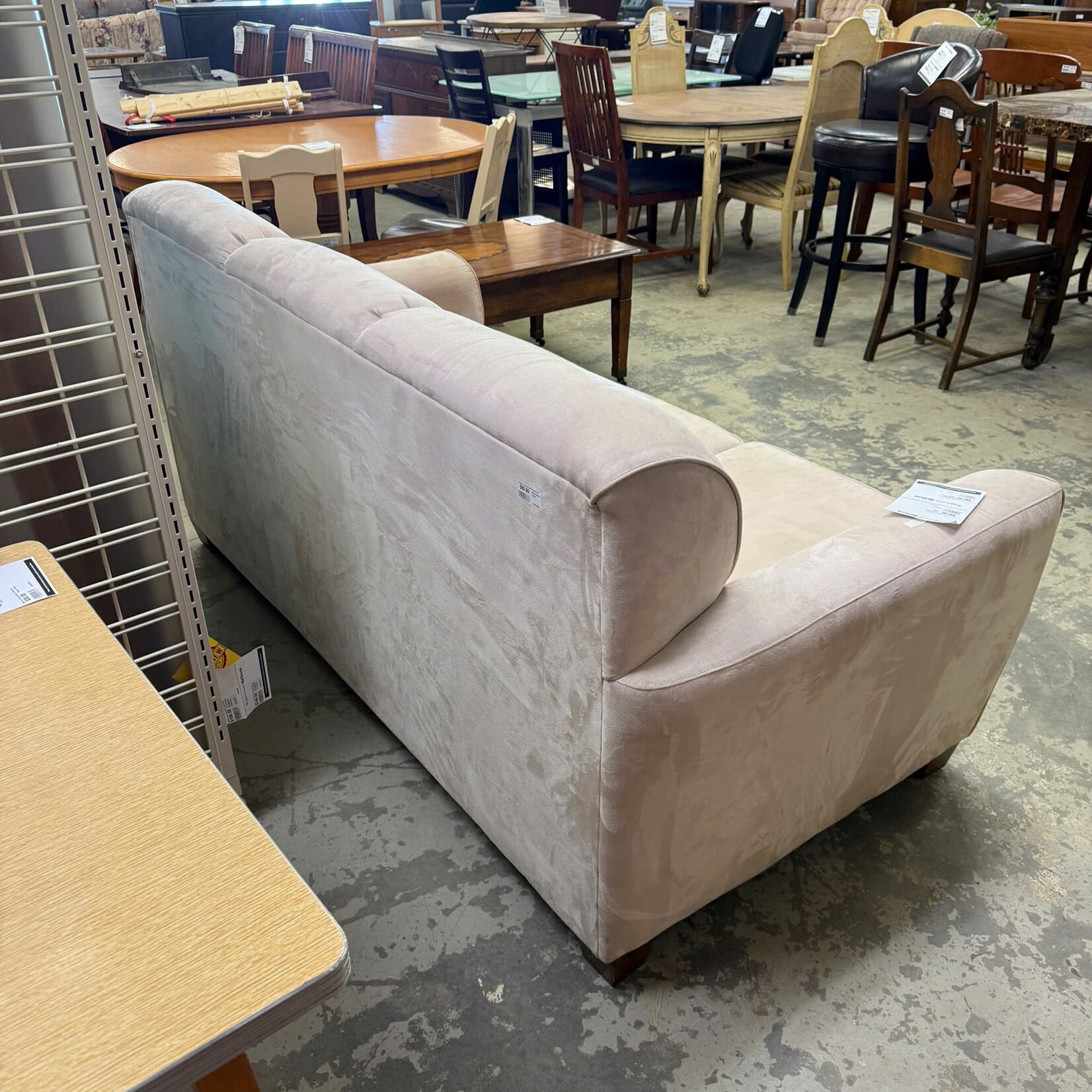 Beige Suede Couch