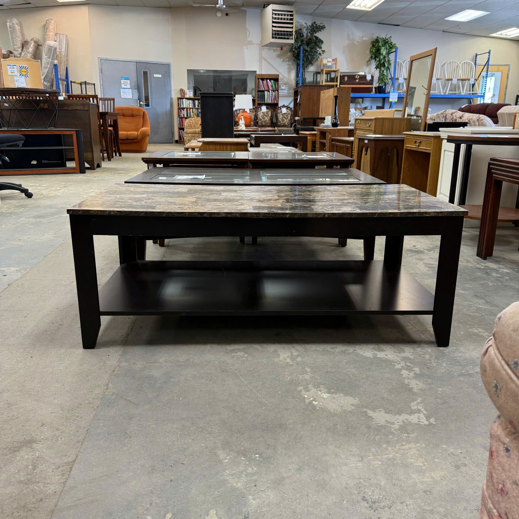 Faux Marble Top Coffee Table
