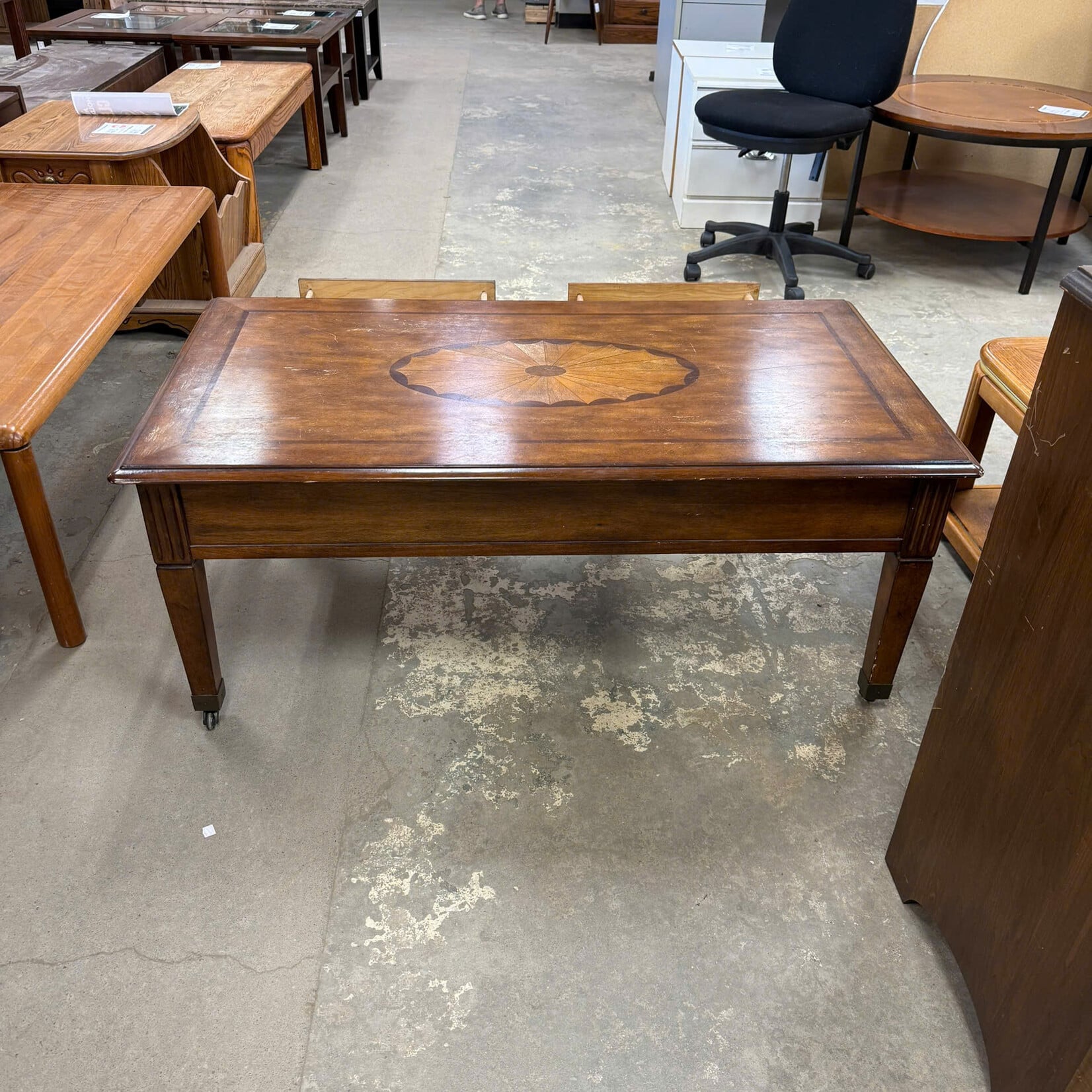 2 Drawer Rolling Coffee Table
