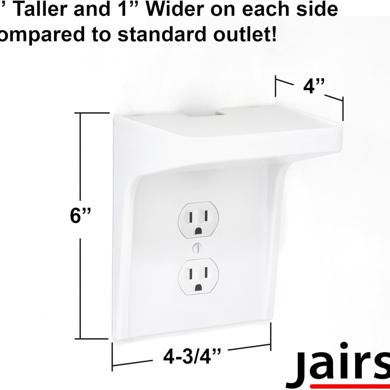 Jairs Duplex Outlet Shelf