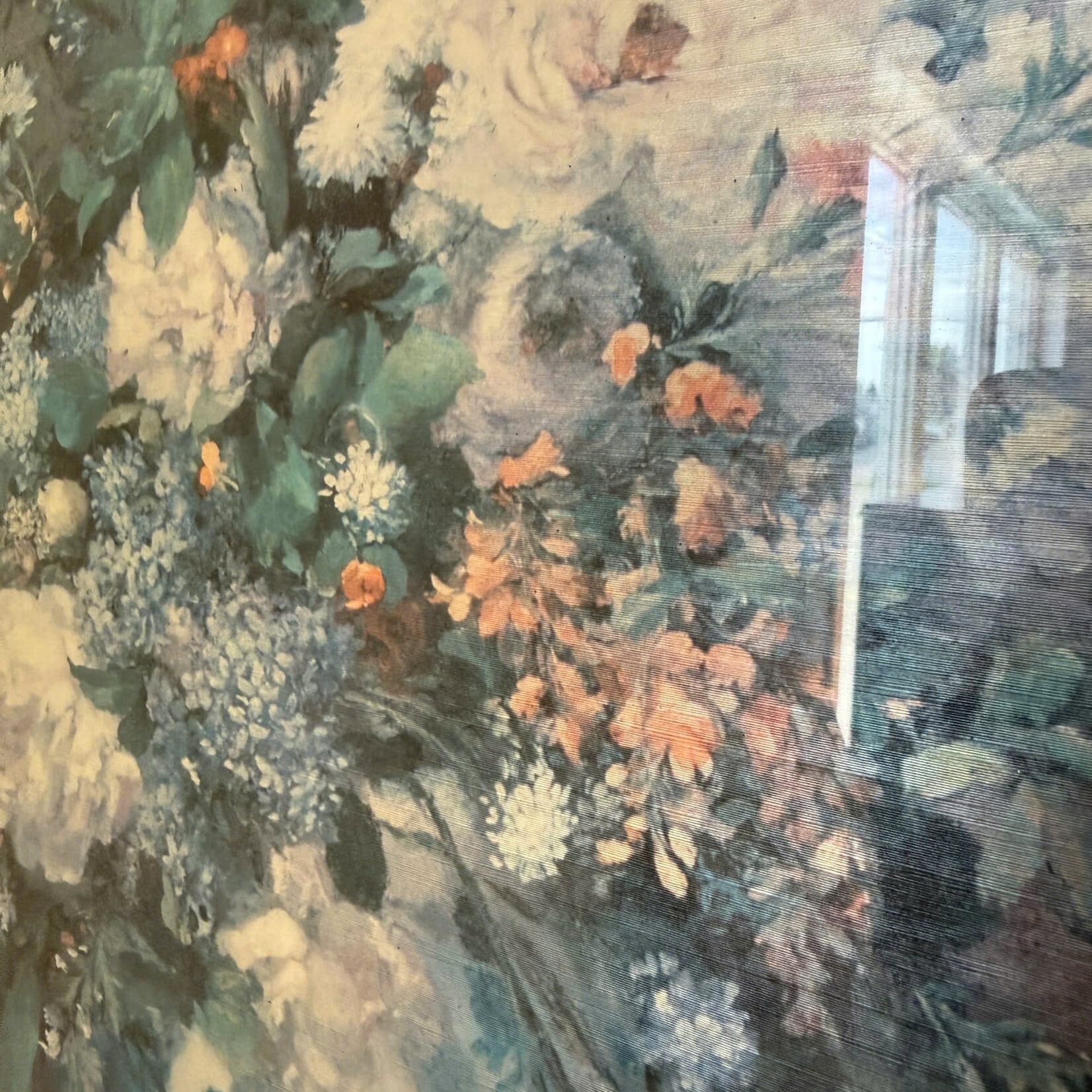 Glass Frame Vase of Flowers Picture