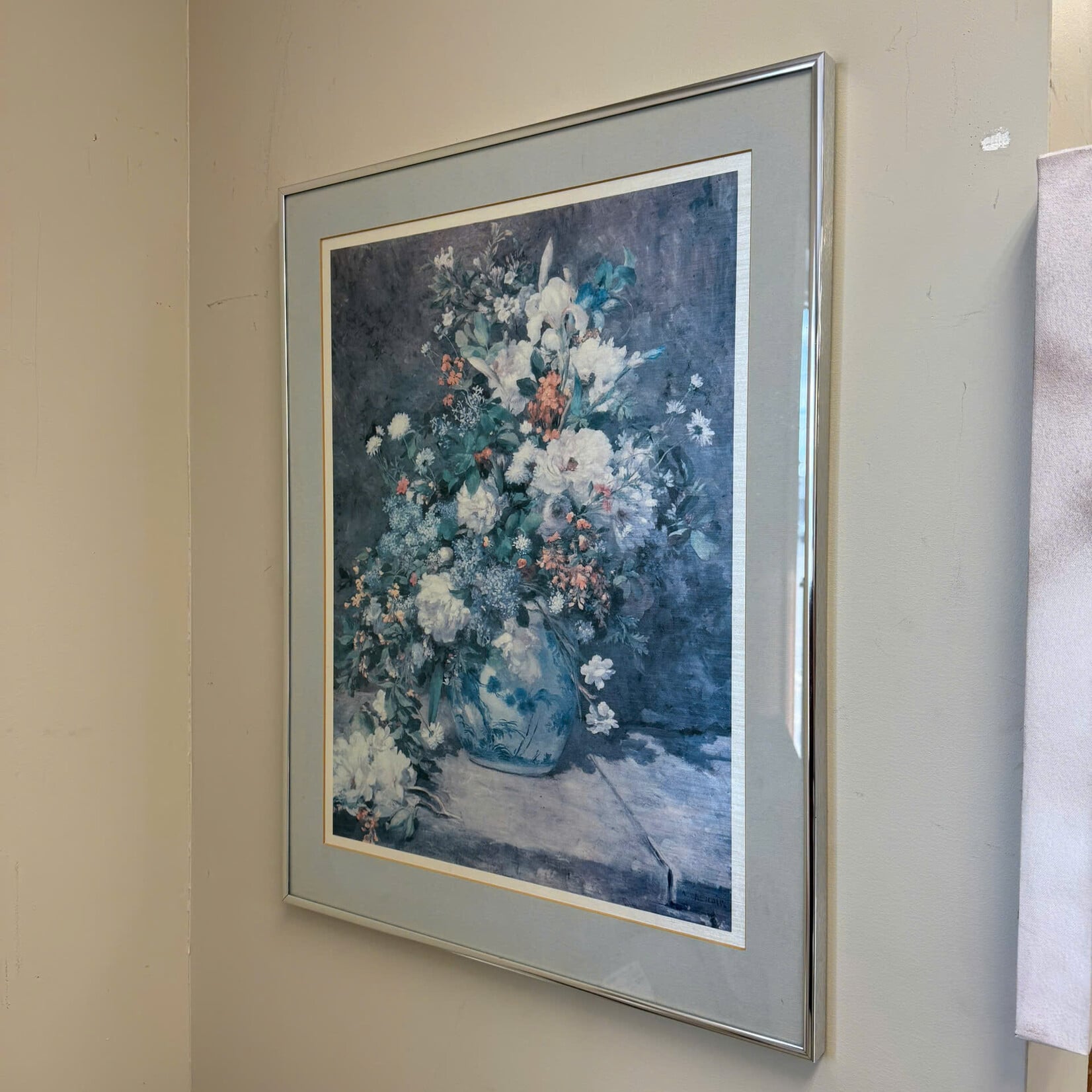 Glass Frame Vase of Flowers Picture